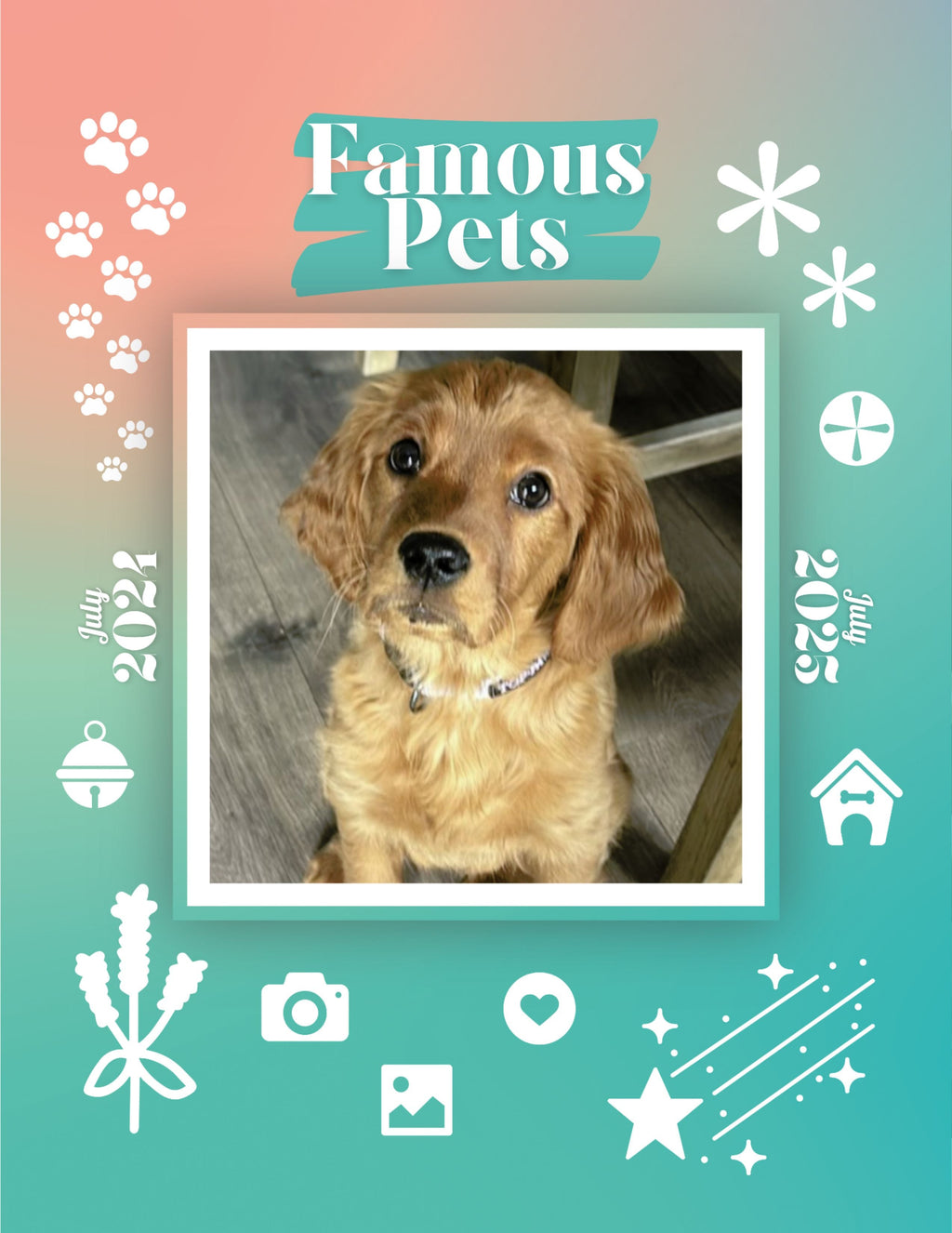 Famous Pets: July 2024-July 2025 Wall Calendar (Pre-Order)