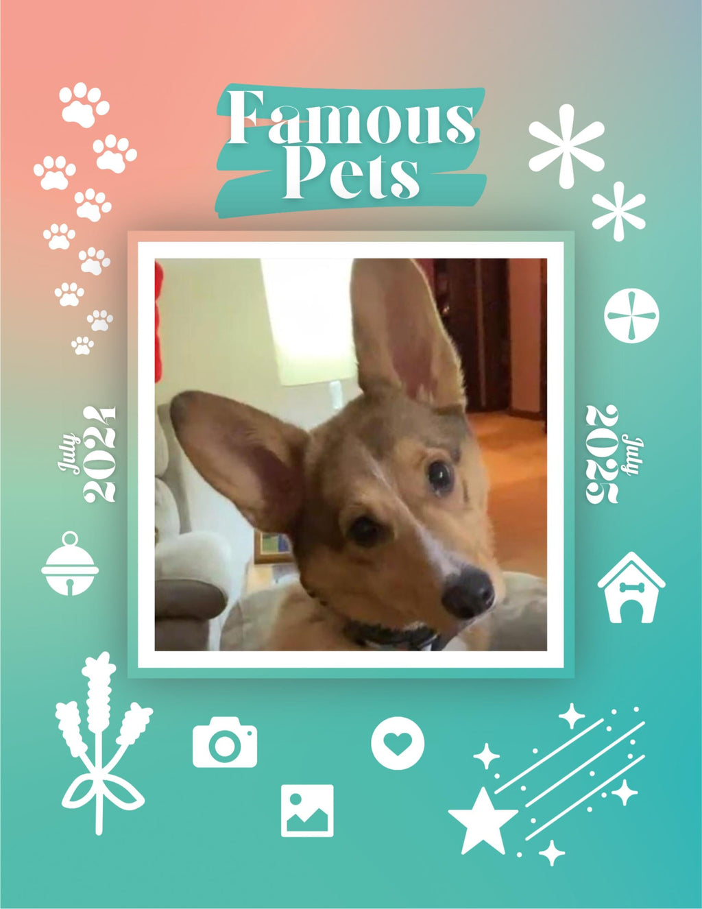 Famous Pets: July 2024-July 2025 Wall Calendar (Pre-Order)