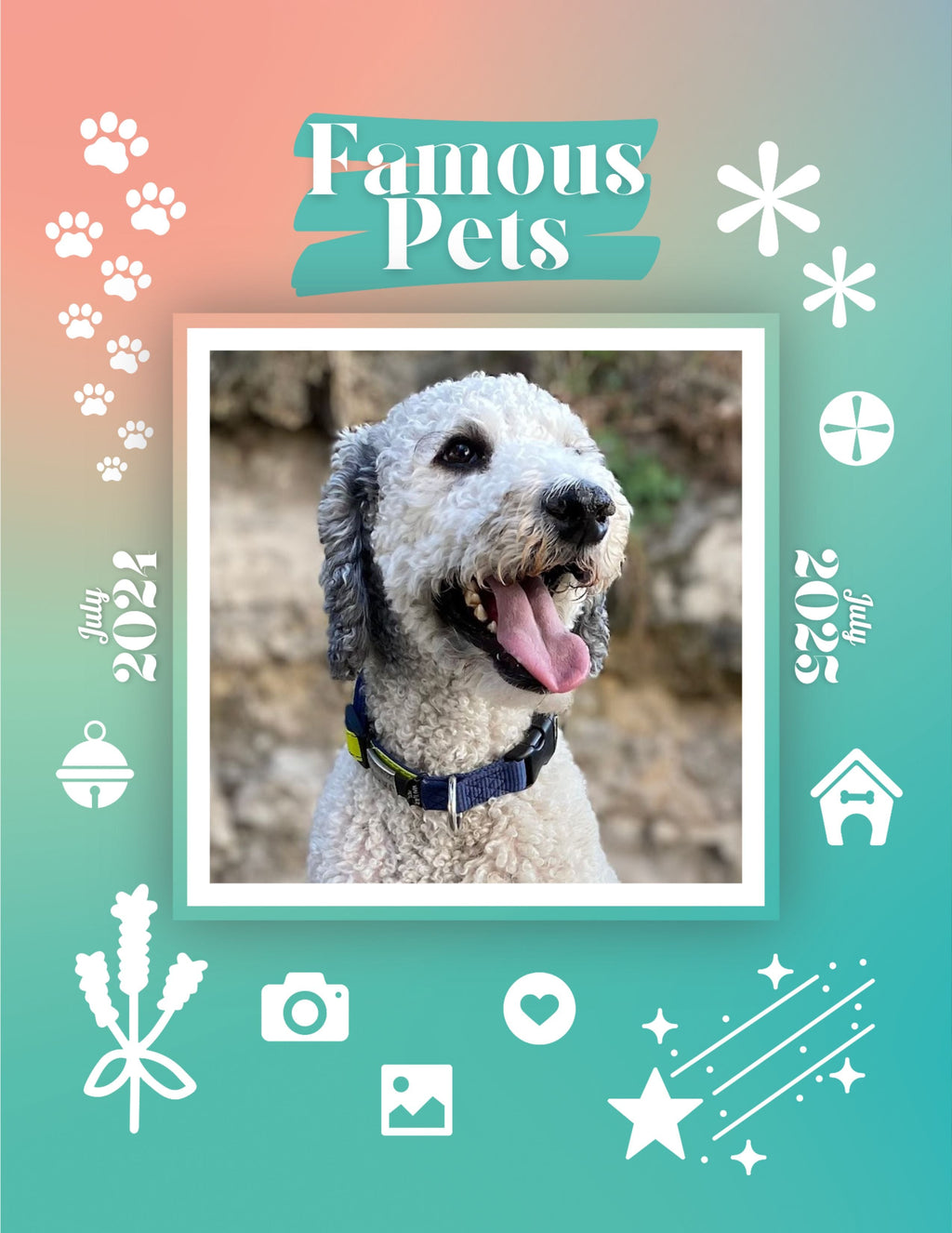 Famous Pets: July 2024-July 2025 Wall Calendar (Pre-Order)