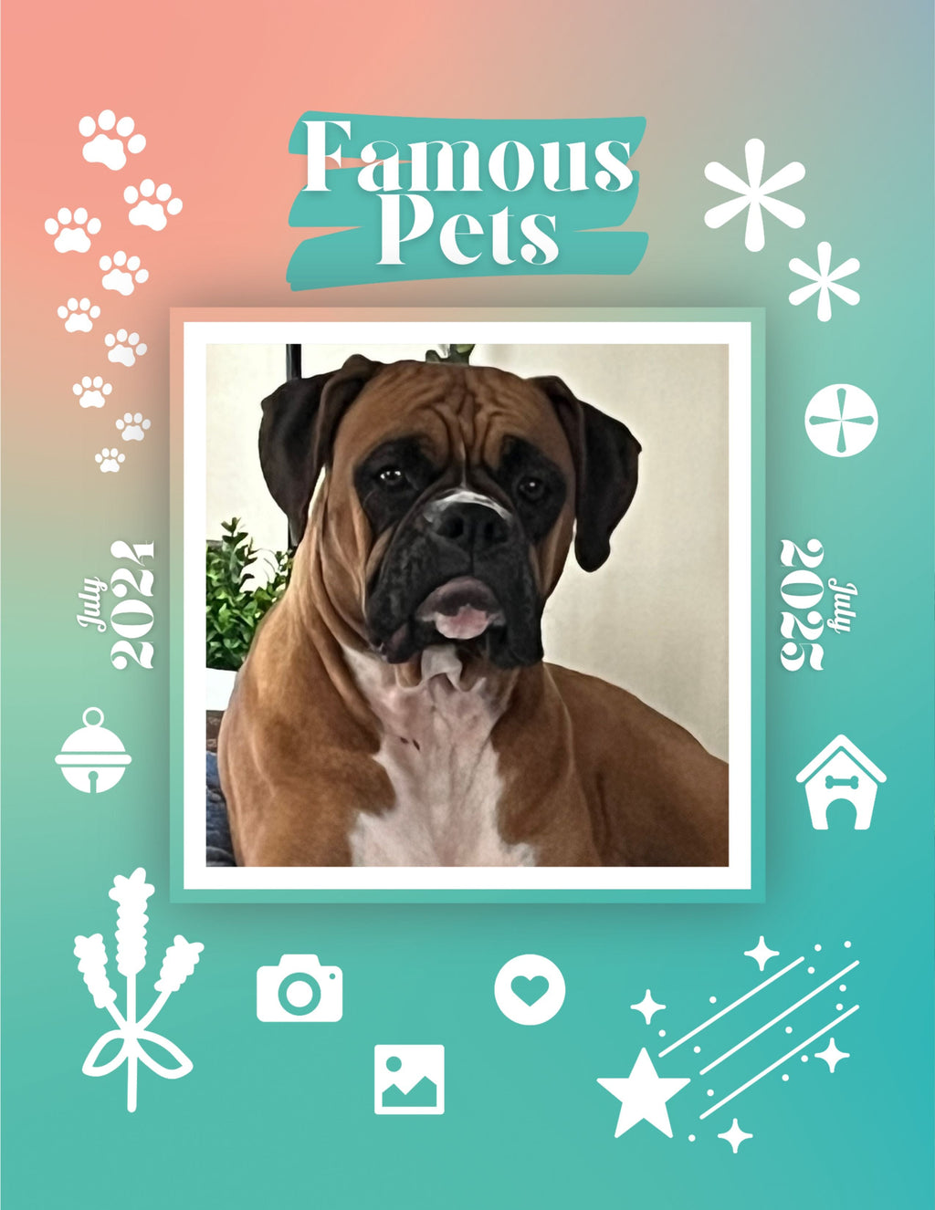 Famous Pets: July 2024-July 2025 Wall Calendar (Pre-Order)