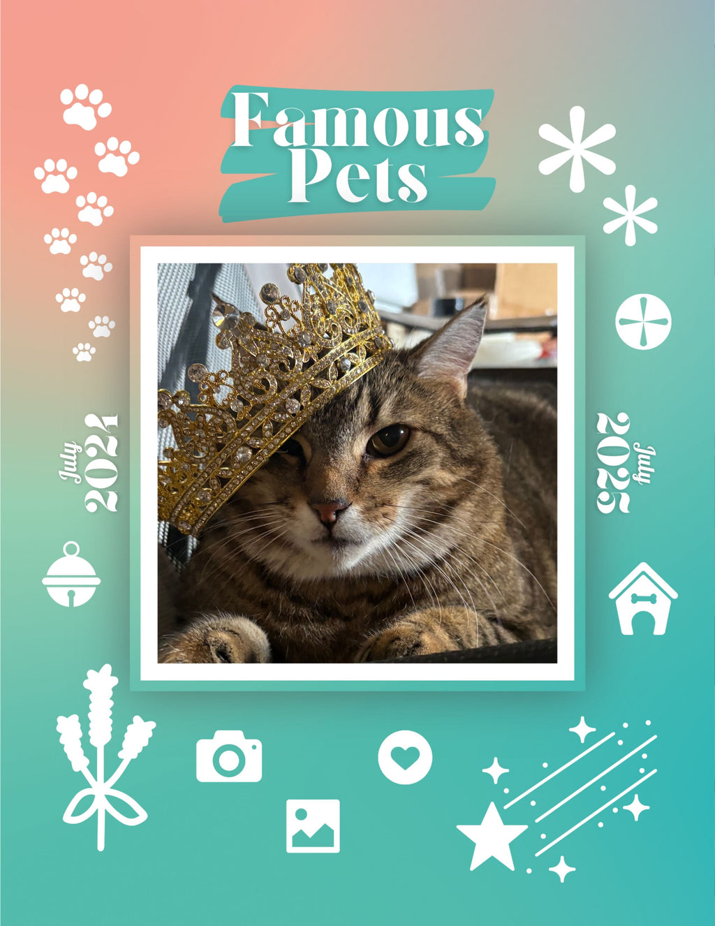 Famous Pets: July 2024-July 2025 Wall Calendar (Pre-Order)
