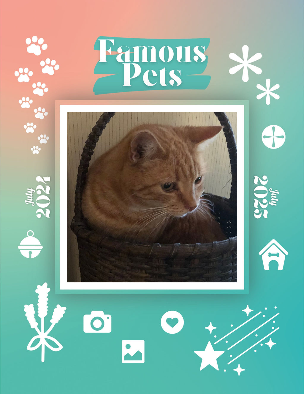Famous Pets: July 2024-July 2025 Wall Calendar (Pre-Order)