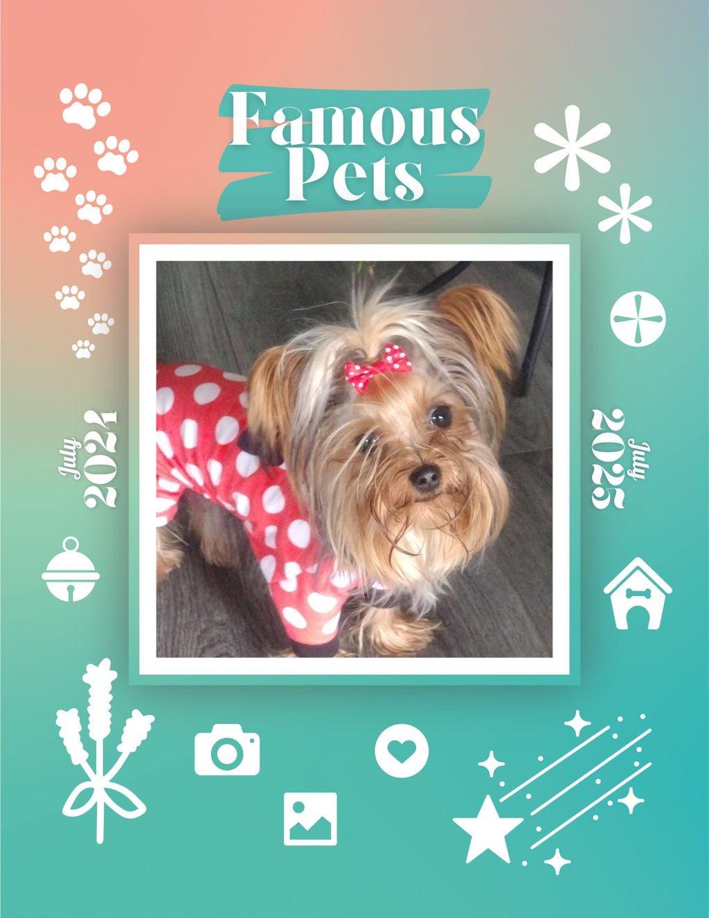 Famous Pets: July 2024-July 2025 Wall Calendar (Pre-Order)