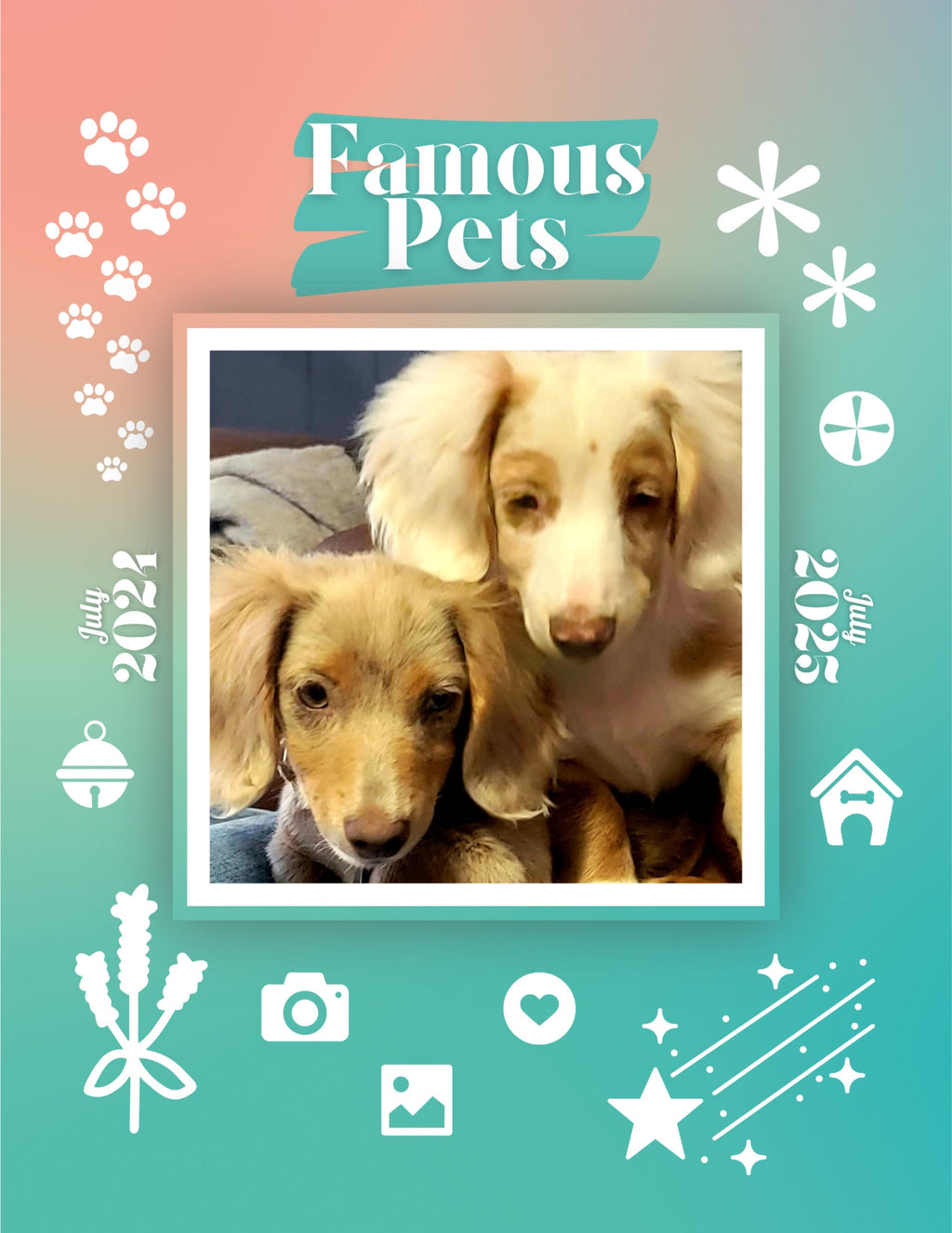 Famous Pets: July 2024-July 2025 Wall Calendar (Pre-Order)