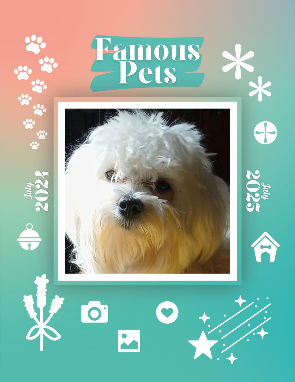 Famous Pets: July 2024-July 2025 Wall Calendar (Pre-Order)