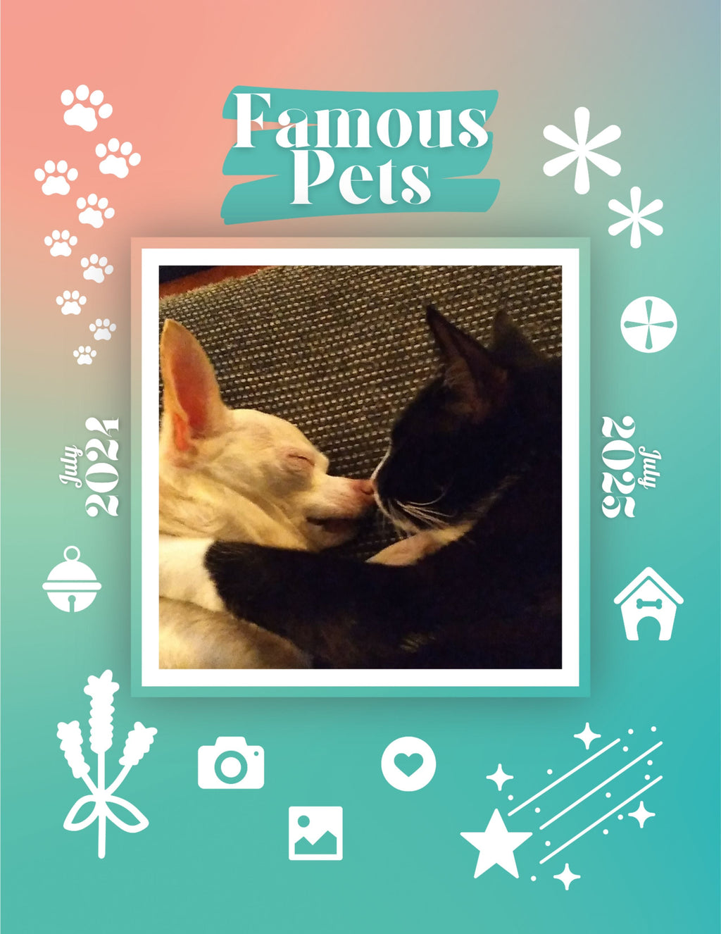 Famous Pets: July 2024-July 2025 Wall Calendar (Pre-Order)