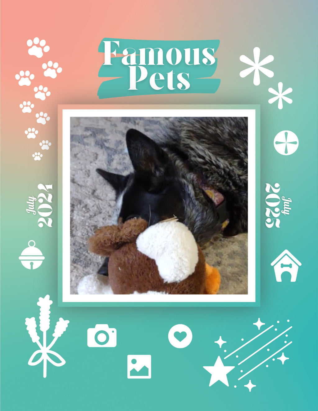 Famous Pets: July 2024-July 2025 Wall Calendar (Pre-Order)