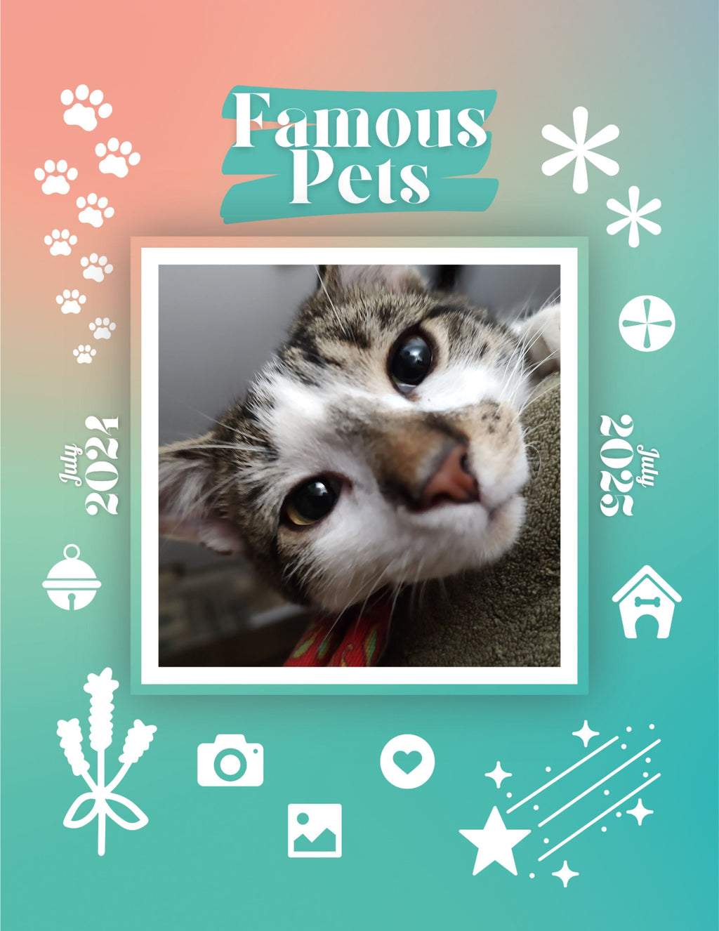 Famous Pets: July 2024-July 2025 Wall Calendar (Pre-Order)