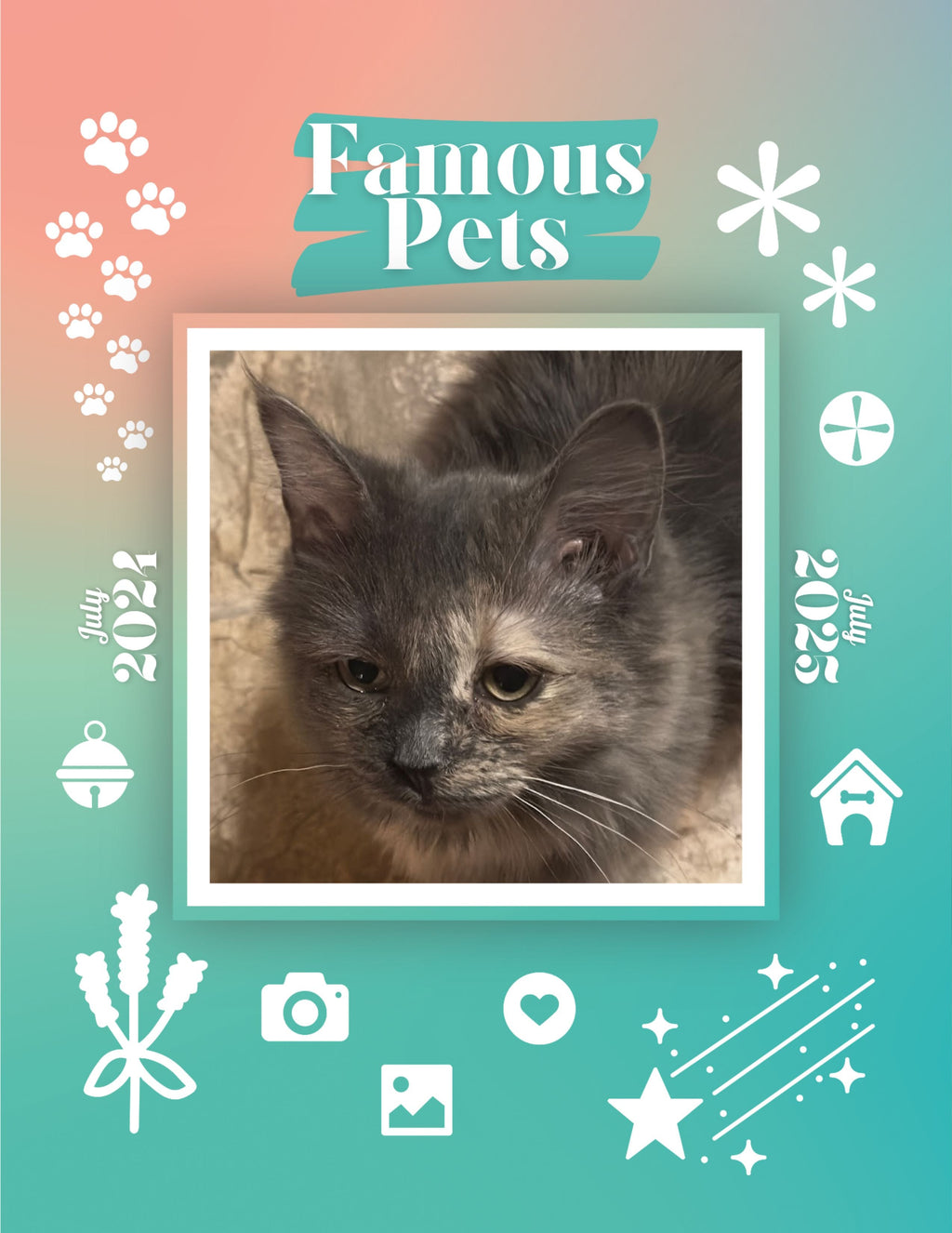 Famous Pets: July 2024-July 2025 Wall Calendar (Pre-Order)