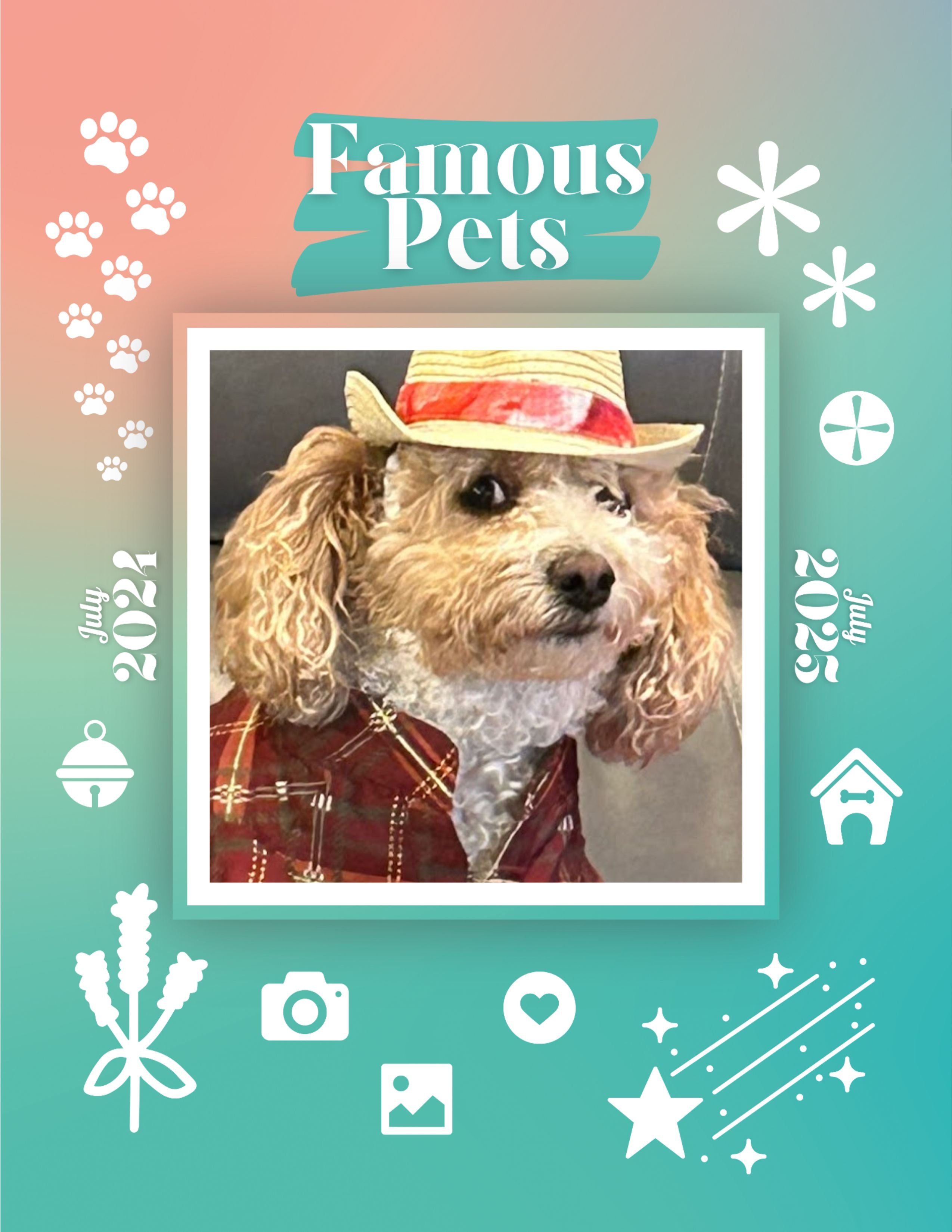 Famous Pets: July 2024-July 2025 Wall Calendar (Pre-Order)