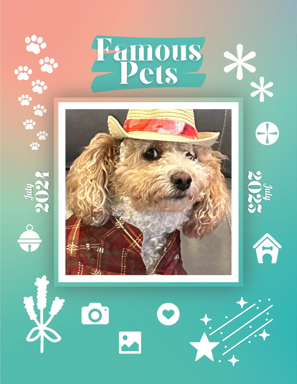Famous Pets: July 2024-July 2025 Wall Calendar (Pre-Order)
