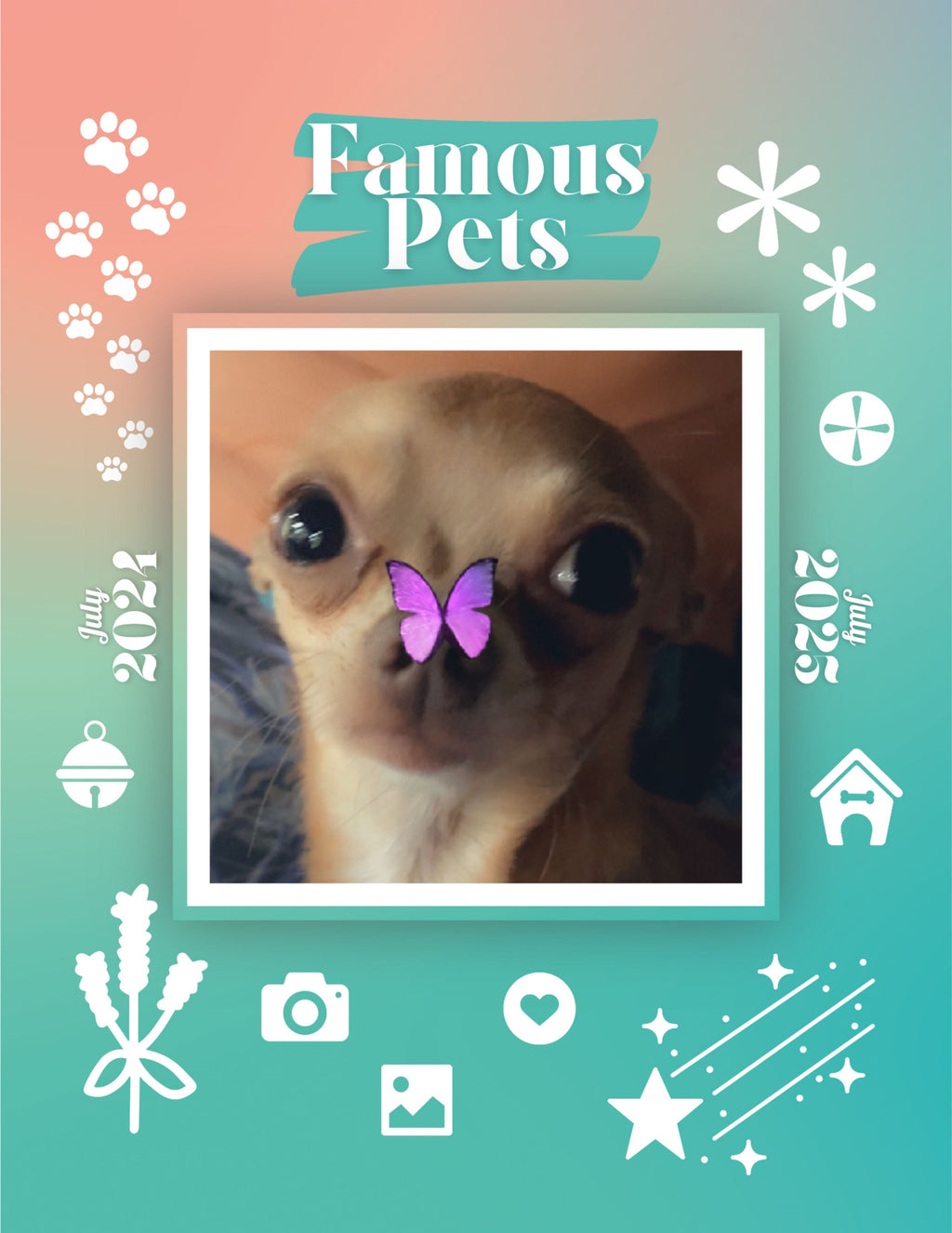 Famous Pets: July 2024-July 2025 Wall Calendar (Pre-Order)