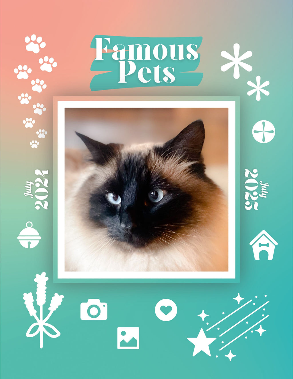 Famous Pets: July 2024-July 2025 Wall Calendar (Pre-Order)