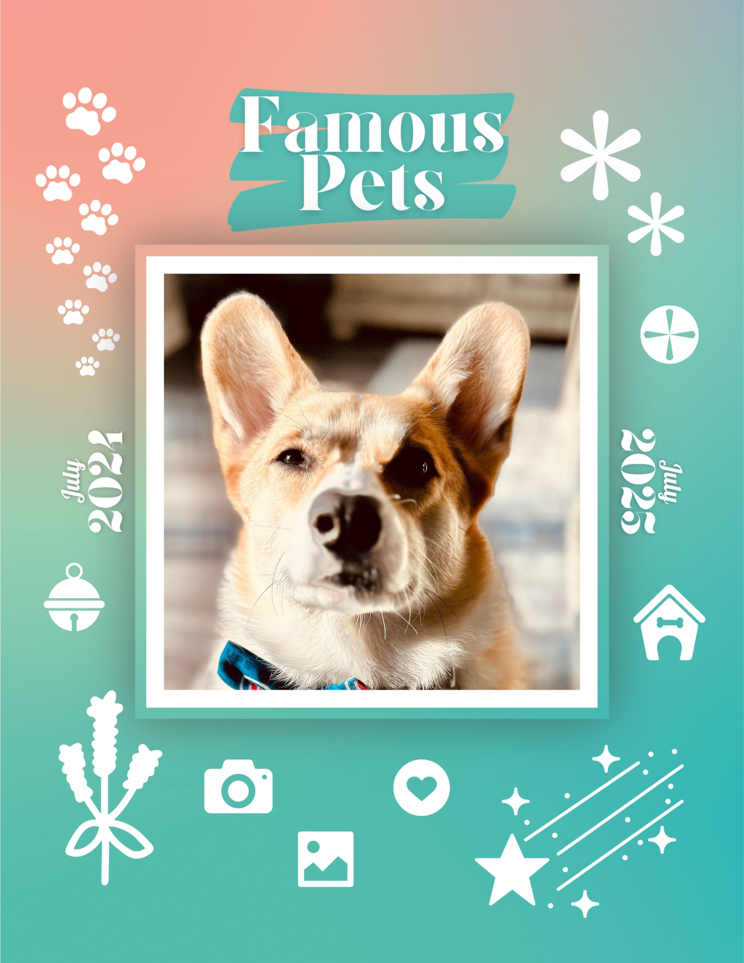 Famous Pets: July 2024-July 2025 Wall Calendar (Pre-Order)