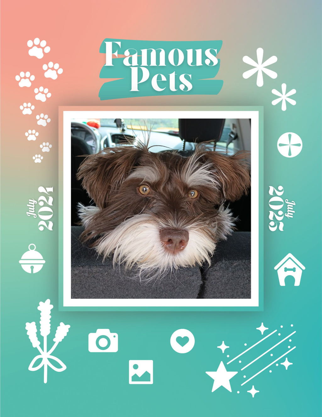 Famous Pets: July 2024-July 2025 Wall Calendar (Pre-Order)