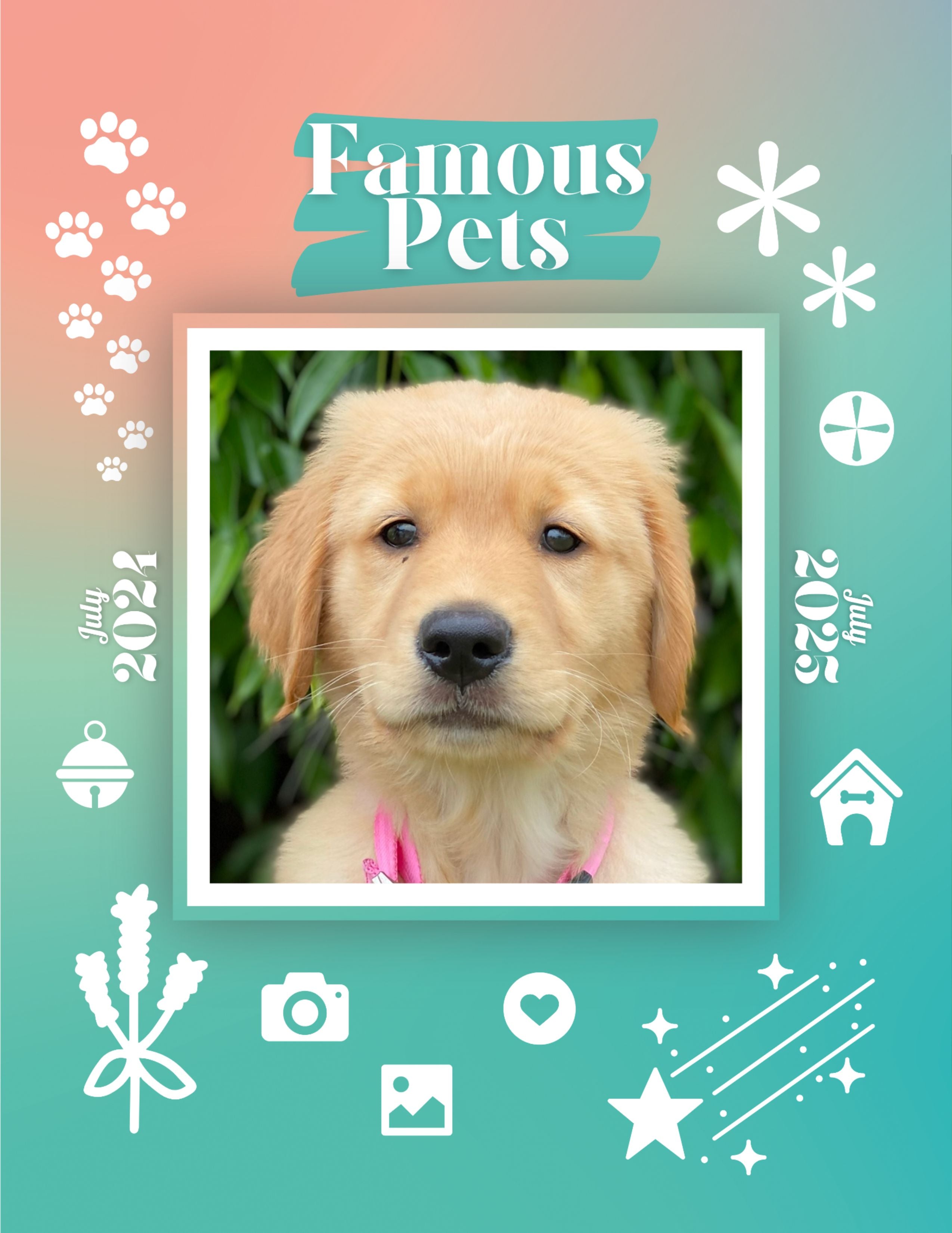 Famous Pets: July 2024-July 2025 Wall Calendar (Pre-Order)