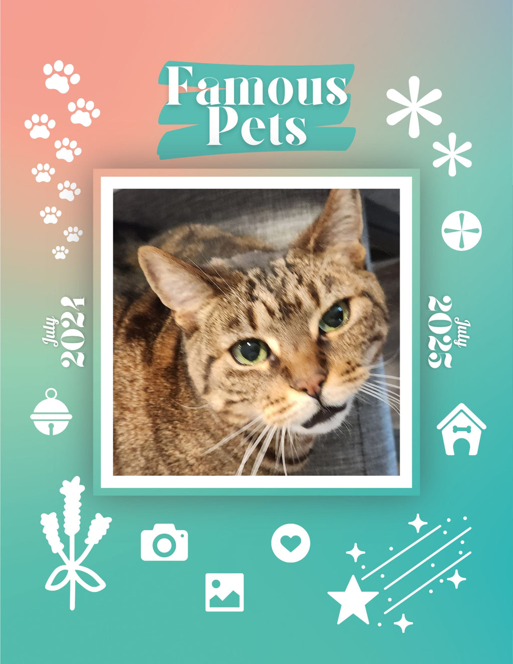 Famous Pets: July 2024-July 2025 Wall Calendar (Pre-Order)