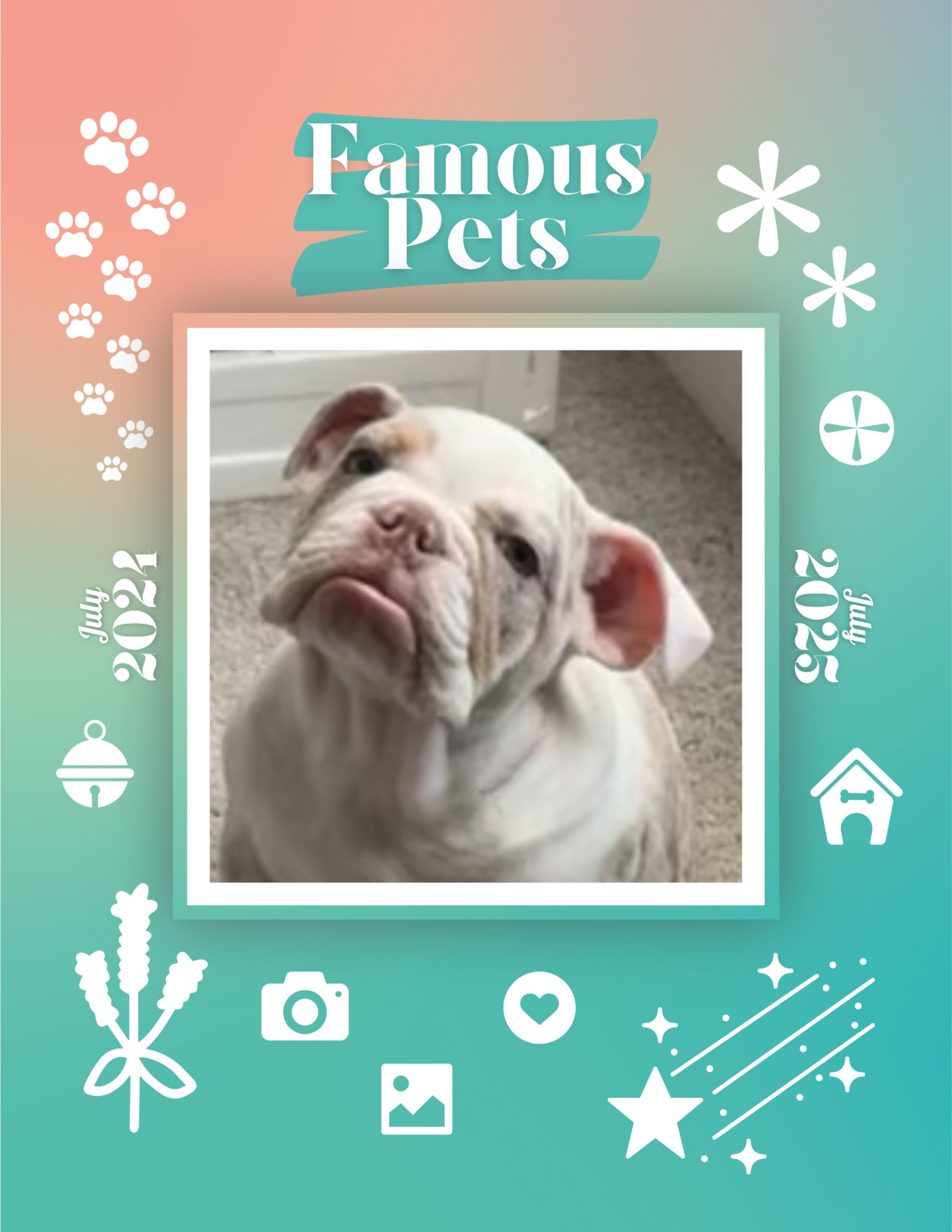 Famous Pets: July 2024-July 2025 Wall Calendar (Pre-Order)