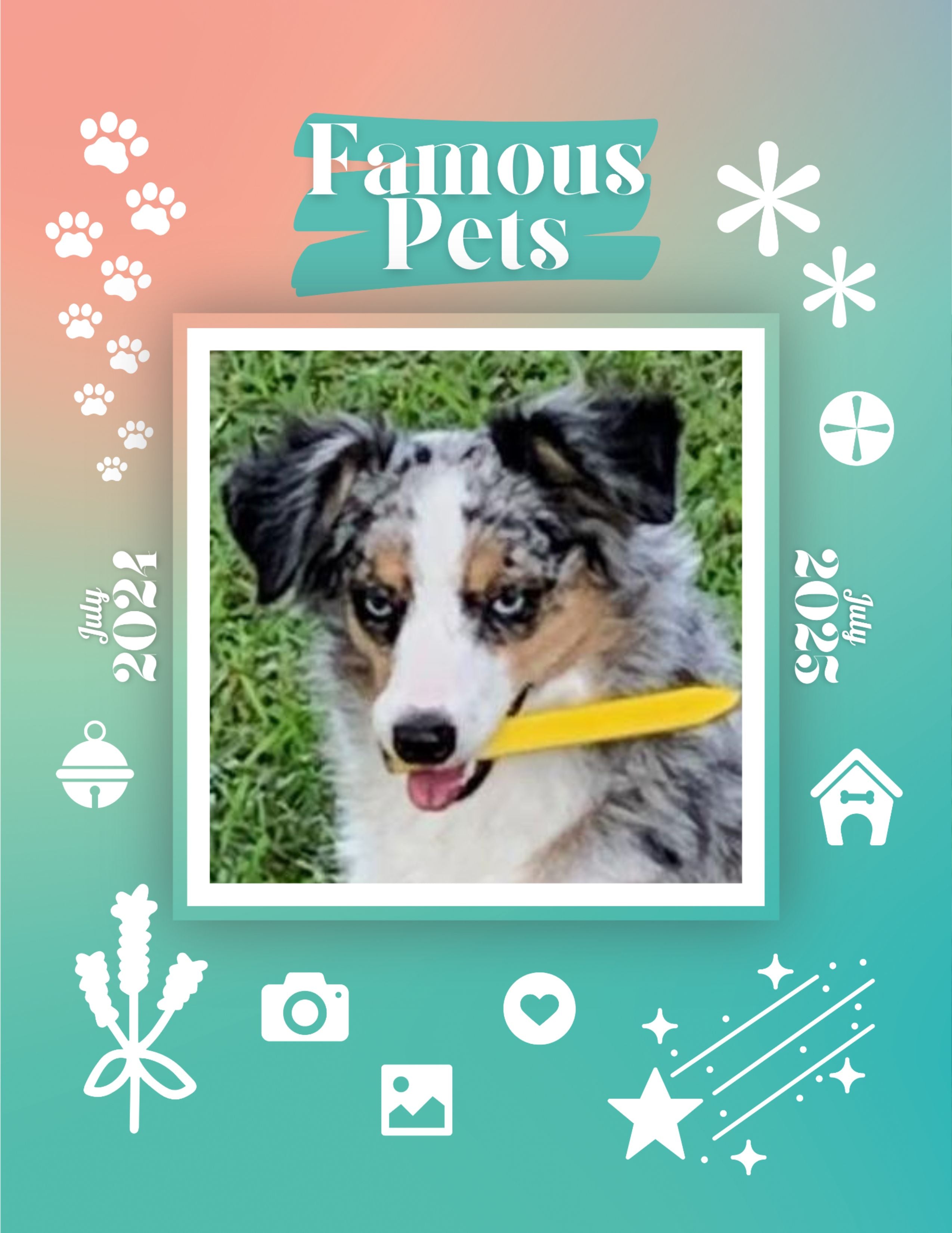 Famous Pets: July 2024-July 2025 Wall Calendar (Pre-Order)