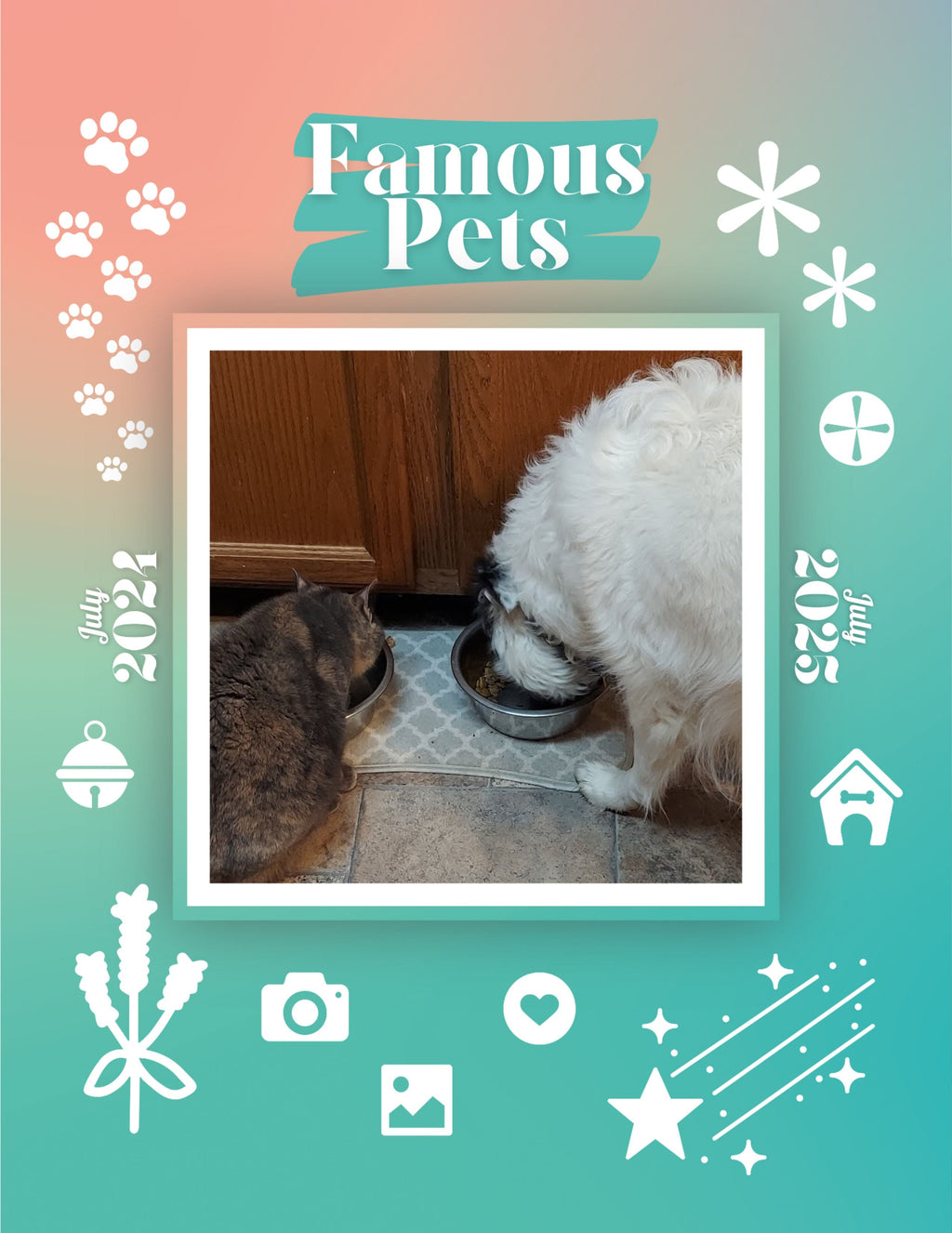 Famous Pets: July 2024-July 2025 Wall Calendar (Pre-Order)