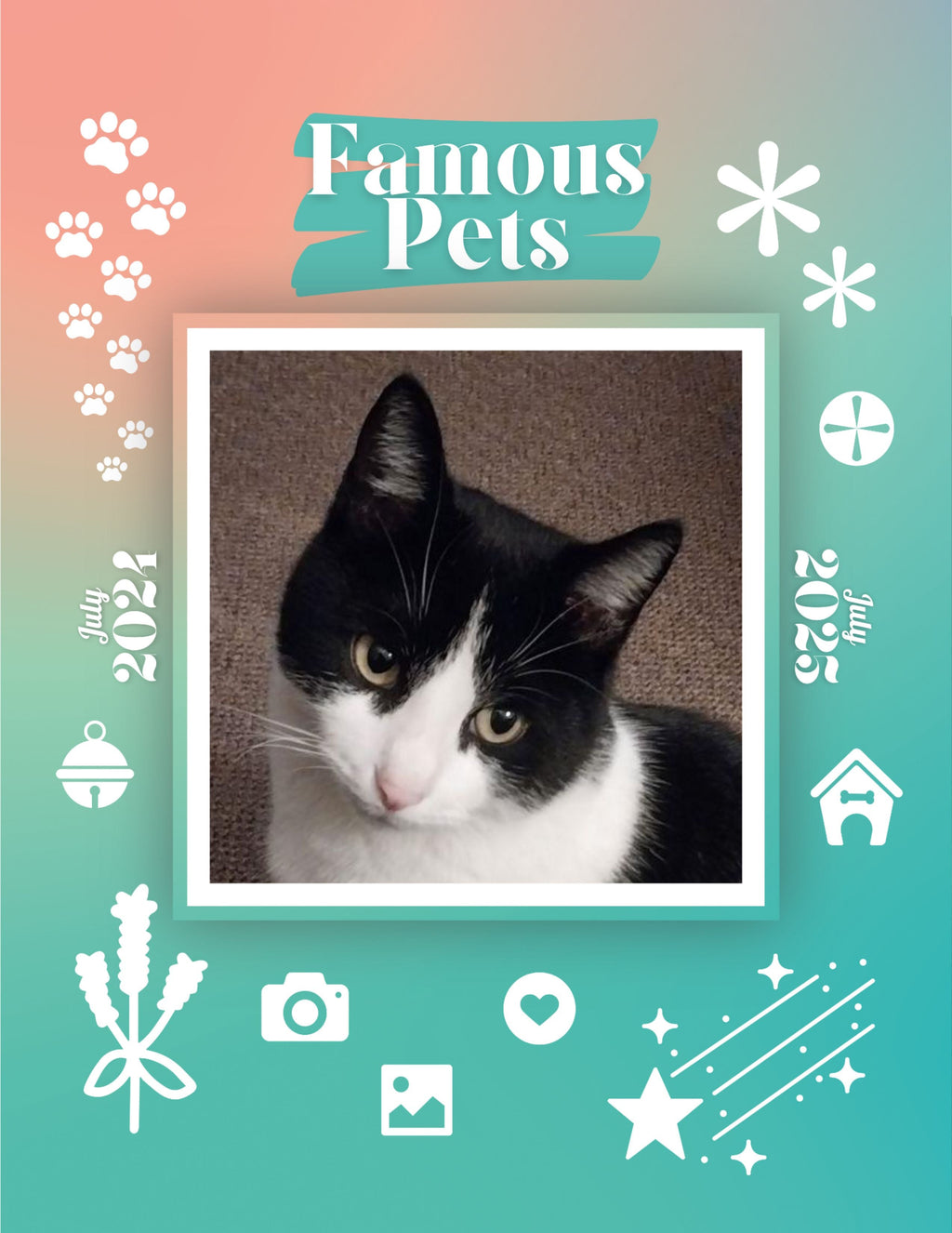 Famous Pets: July 2024-July 2025 Wall Calendar (Pre-Order)