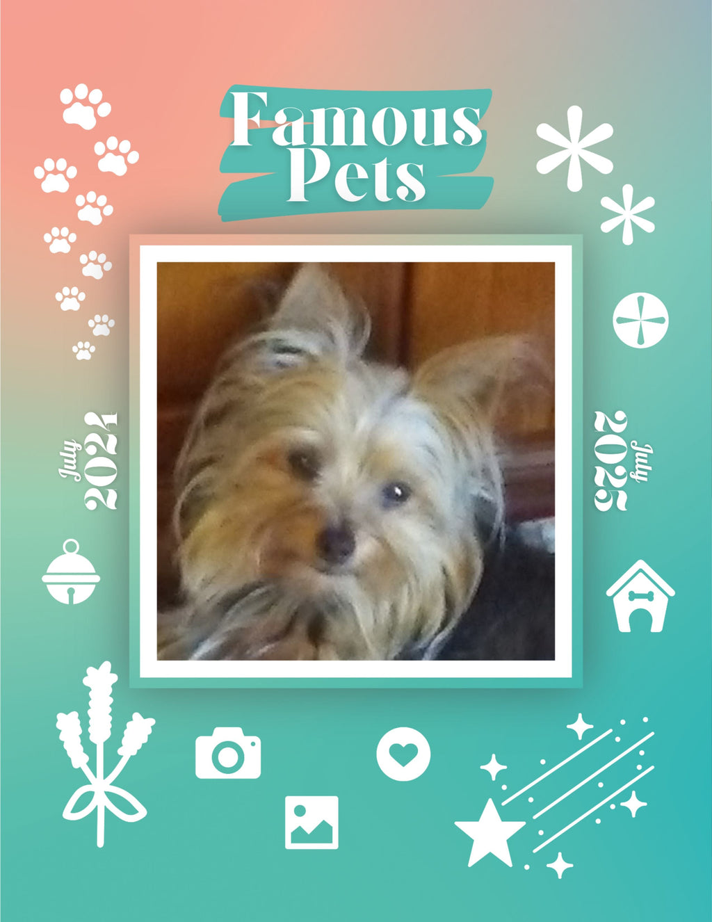 Famous Pets: July 2024-July 2025 Wall Calendar (Pre-Order)
