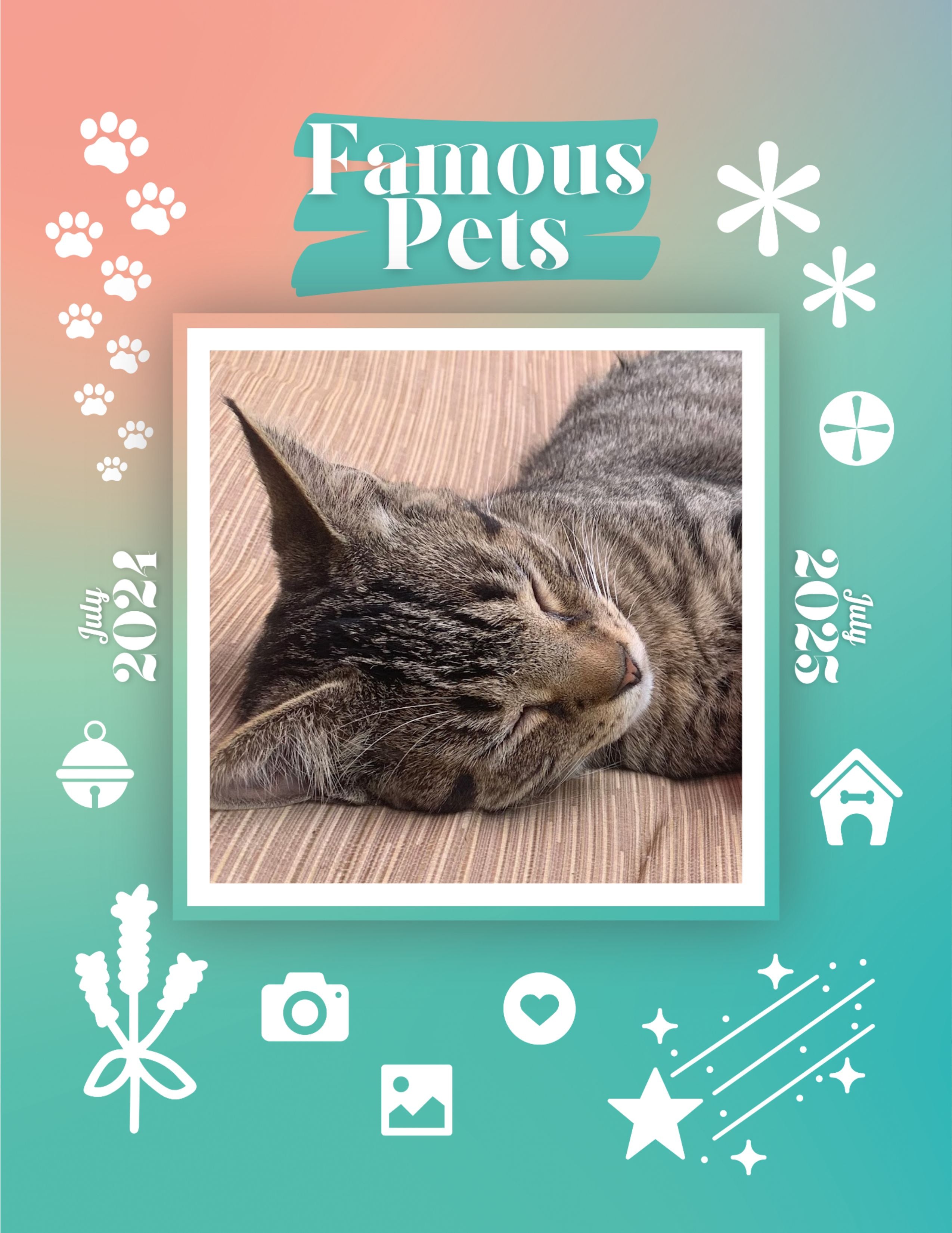 Famous Pets: July 2024-July 2025 Wall Calendar (Pre-Order)