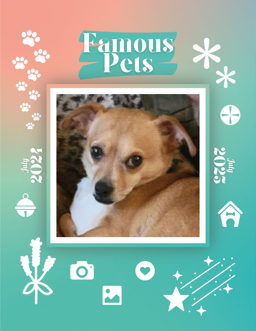 Famous Pets: July 2024-July 2025 Wall Calendar (Pre-Order)
