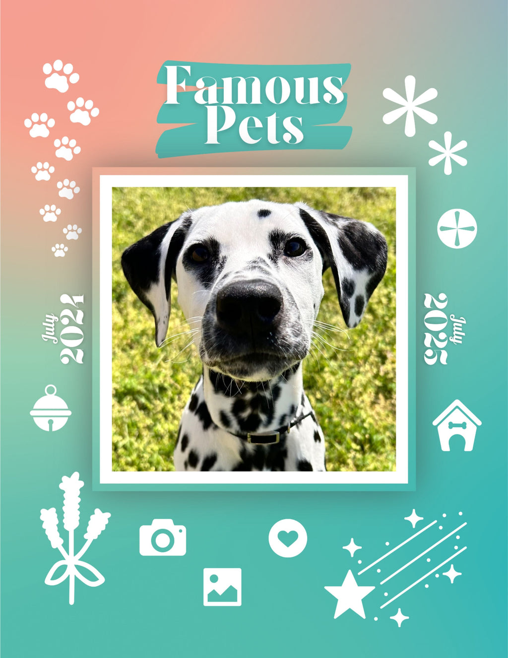 Famous Pets: July 2024-July 2025 Wall Calendar (Pre-Order)
