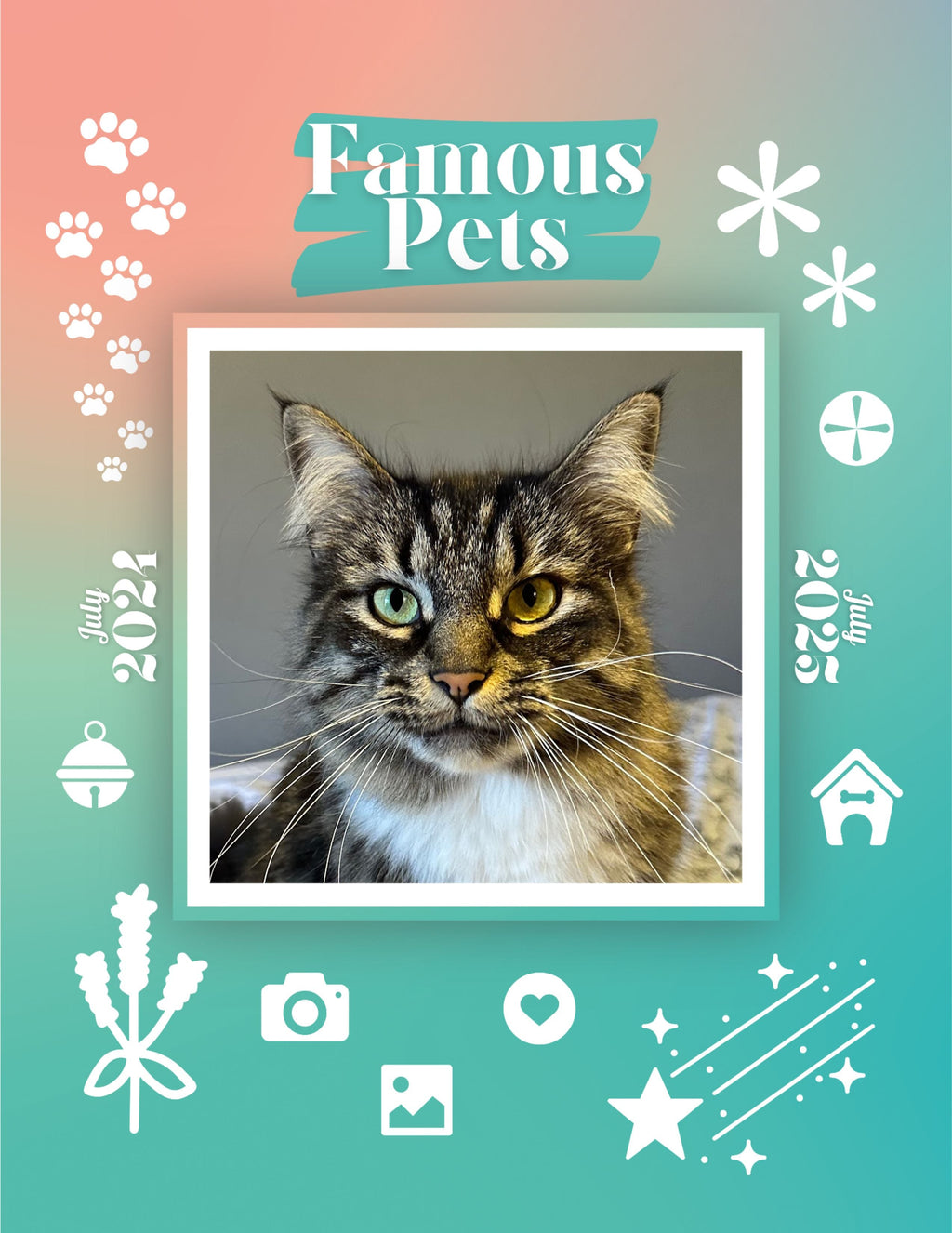 Famous Pets: July 2024-July 2025 Wall Calendar (Pre-Order)