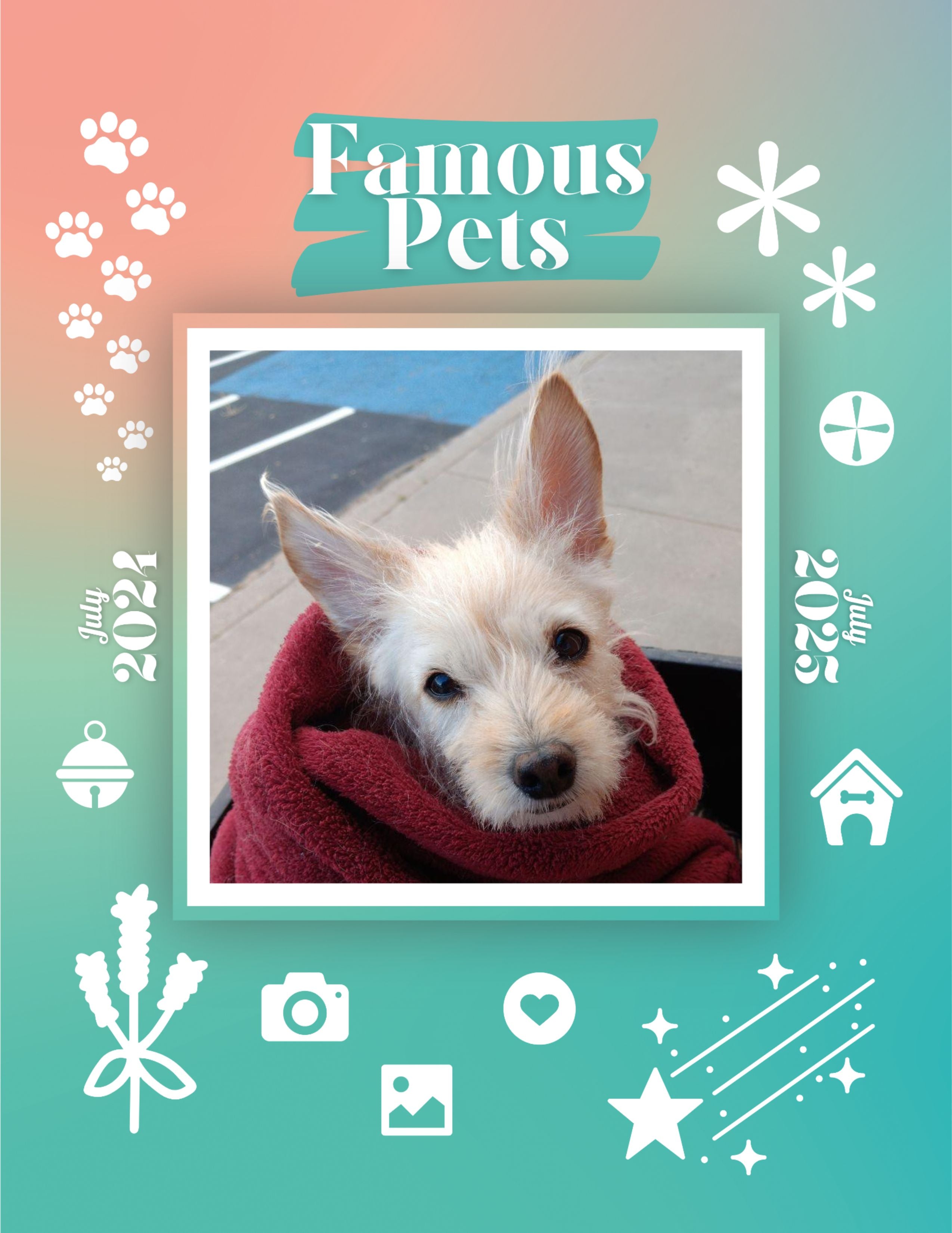 Famous Pets: July 2024-July 2025 Wall Calendar (Pre-Order)