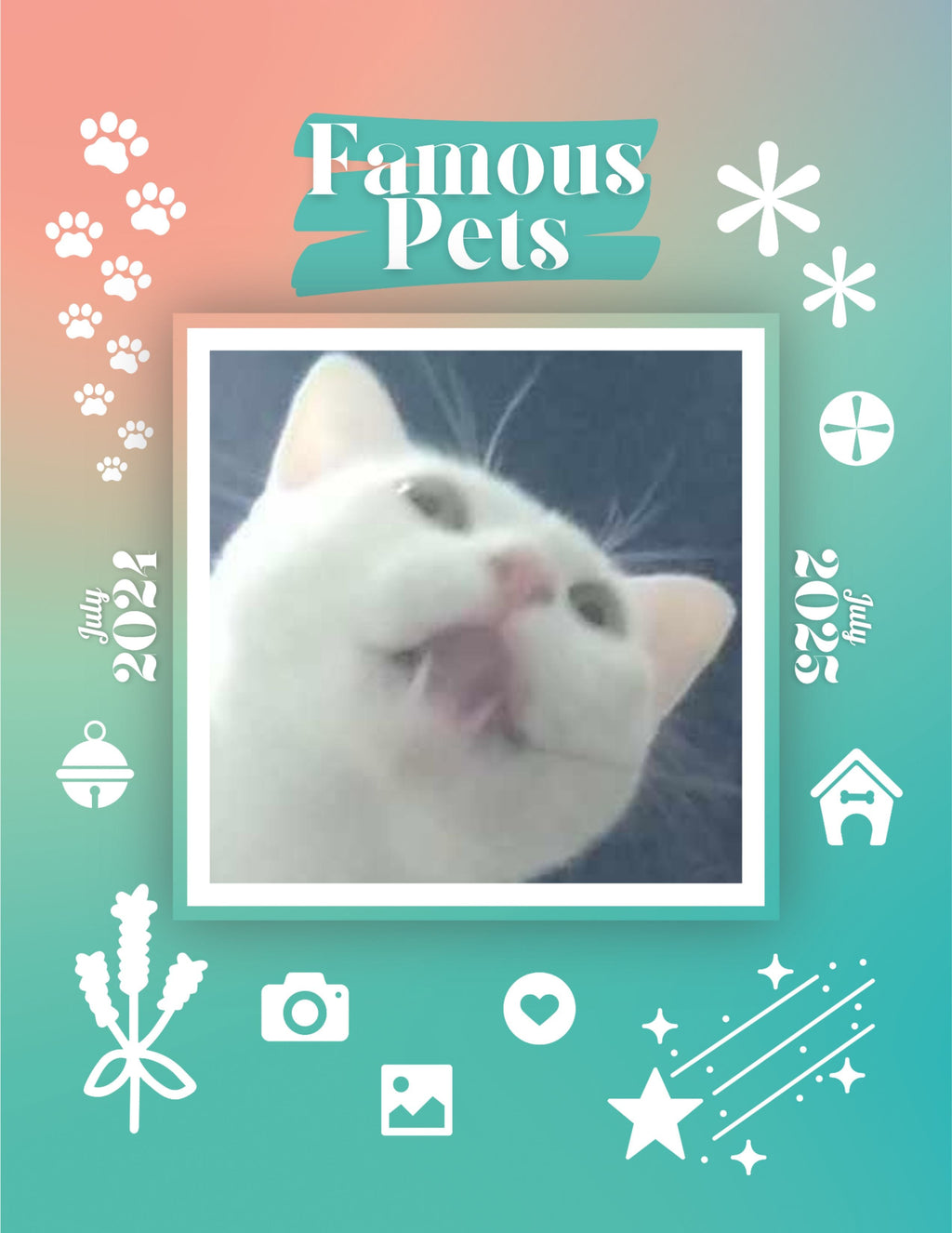 Famous Pets: July 2024-July 2025 Wall Calendar (Pre-Order)