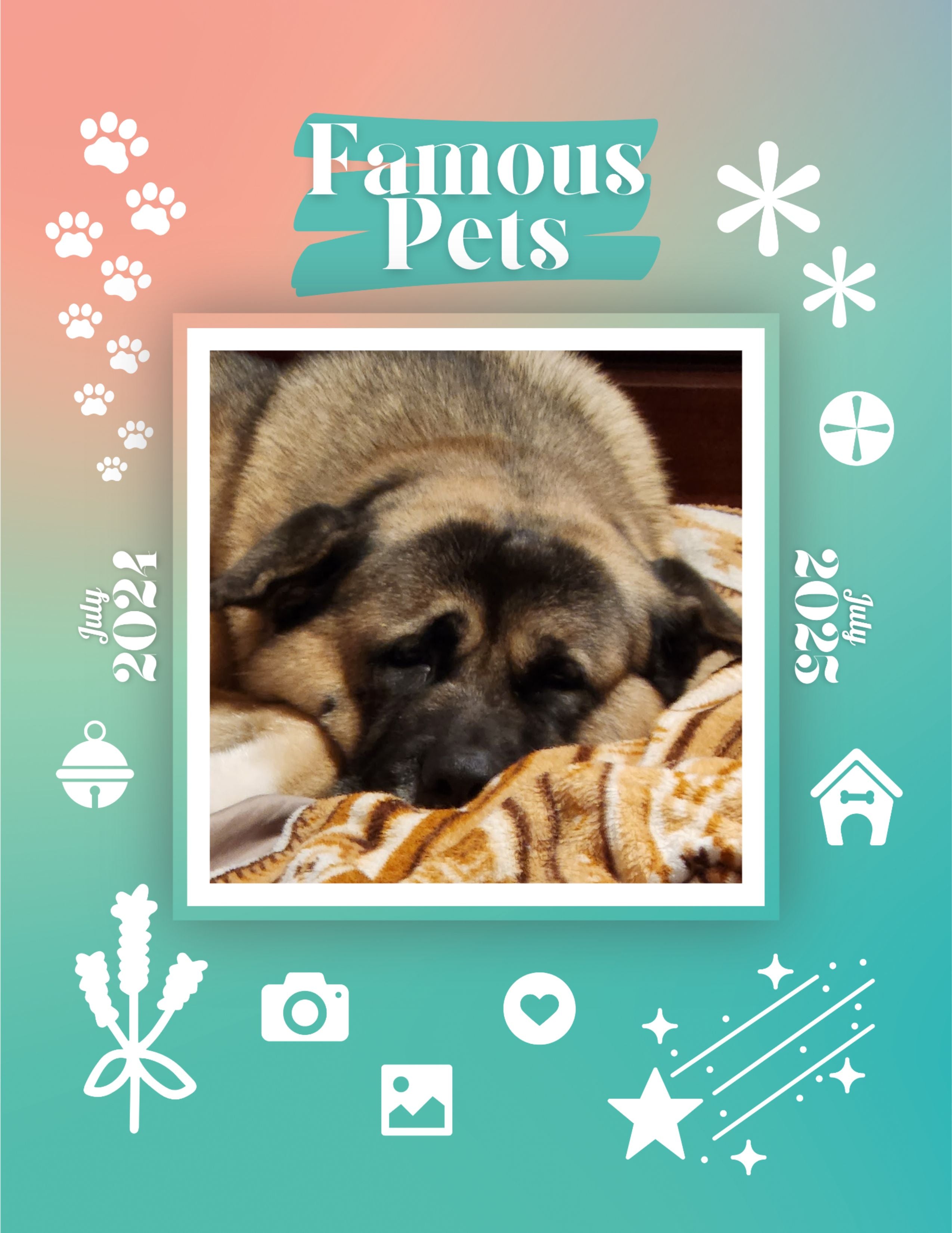 Famous Pets: July 2024-July 2025 Wall Calendar (Pre-Order)