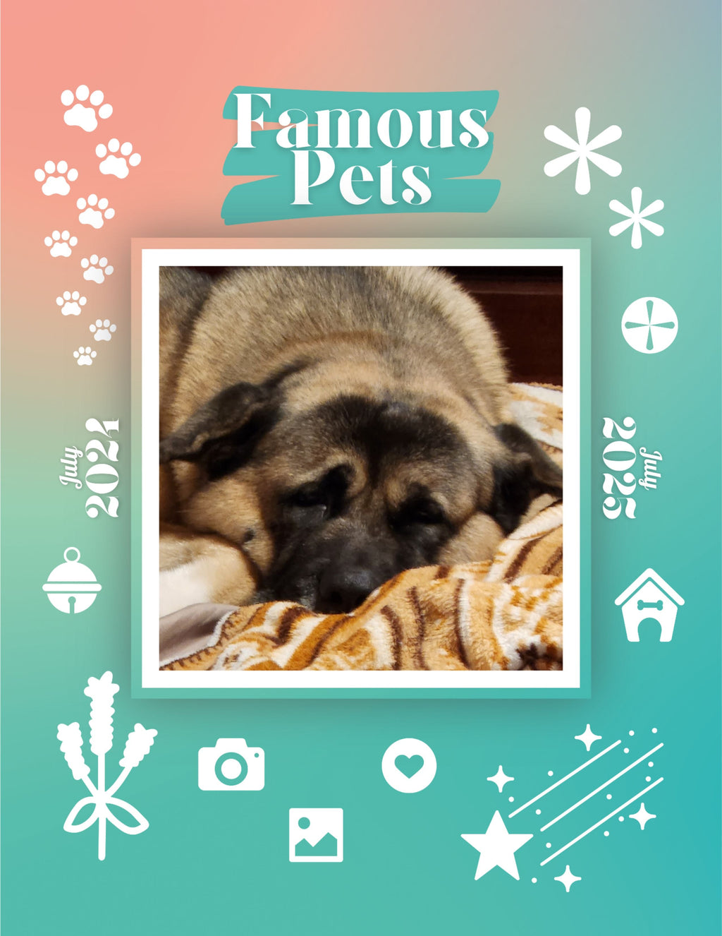 Famous Pets: July 2024-July 2025 Wall Calendar (Pre-Order)