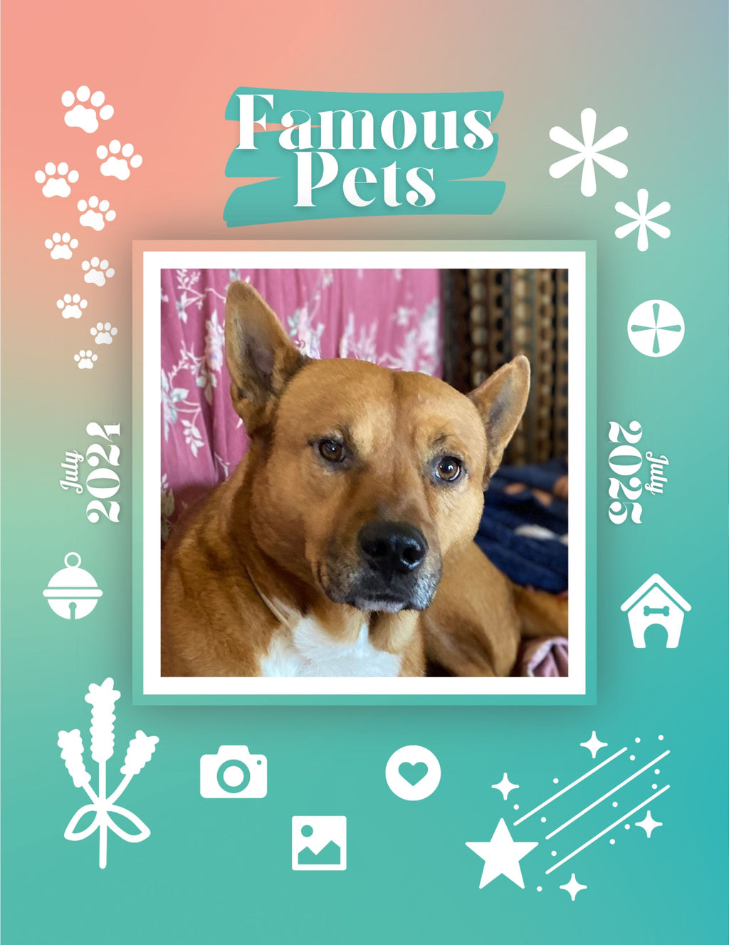 Famous Pets: July 2024-July 2025 Wall Calendar (Pre-Order)
