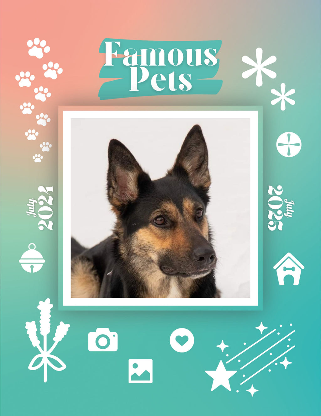 Famous Pets: July 2024-July 2025 Wall Calendar (Pre-Order)