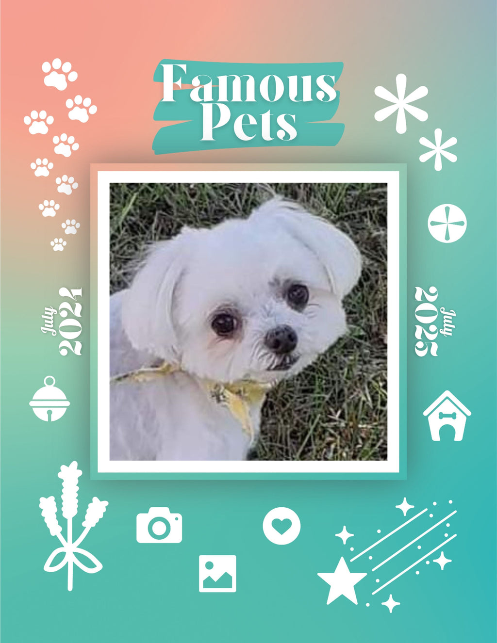Famous Pets: July 2024-July 2025 Wall Calendar (Pre-Order)