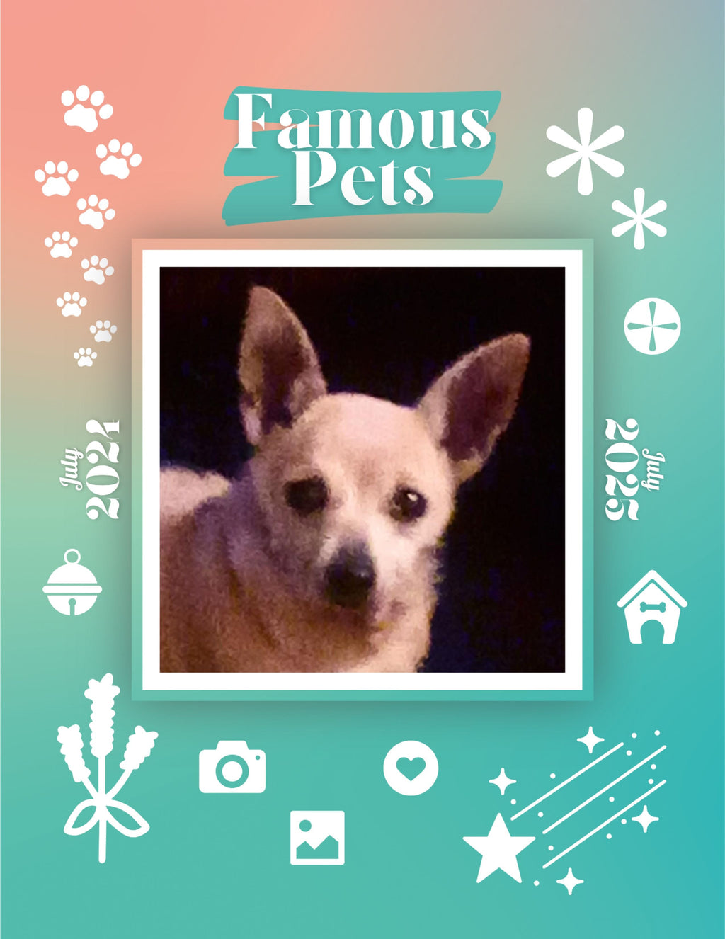 Famous Pets: July 2024-July 2025 Wall Calendar (Pre-Order)