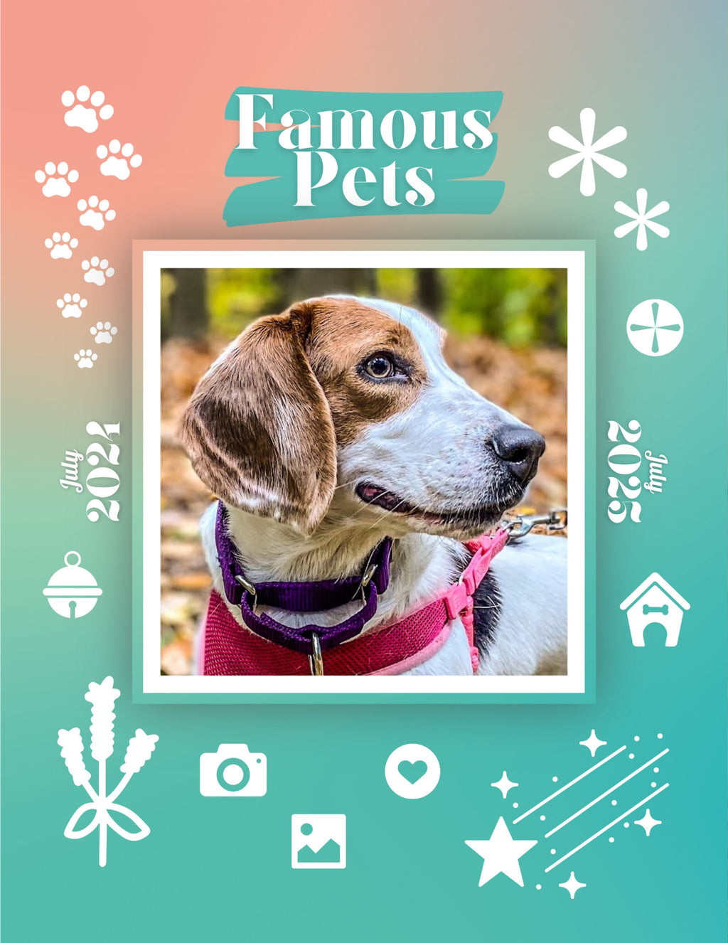 Famous Pets: July 2024-July 2025 Wall Calendar (Pre-Order)