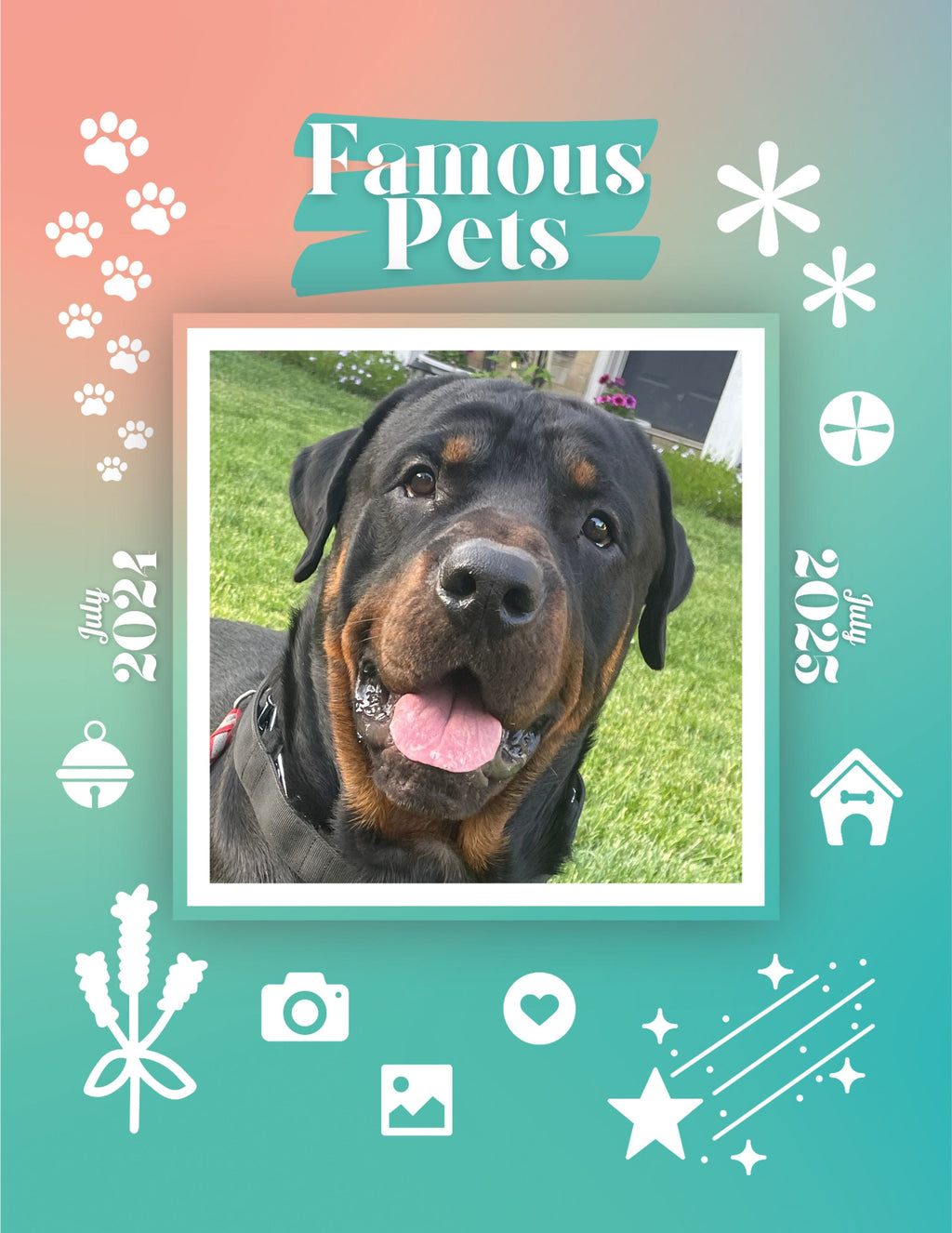 Famous Pets: July 2024-July 2025 Wall Calendar (Pre-Order)