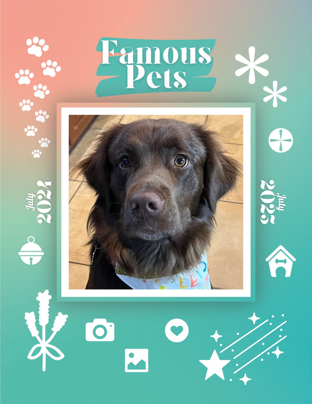 Famous Pets: July 2024-July 2025 Wall Calendar (Pre-Order)