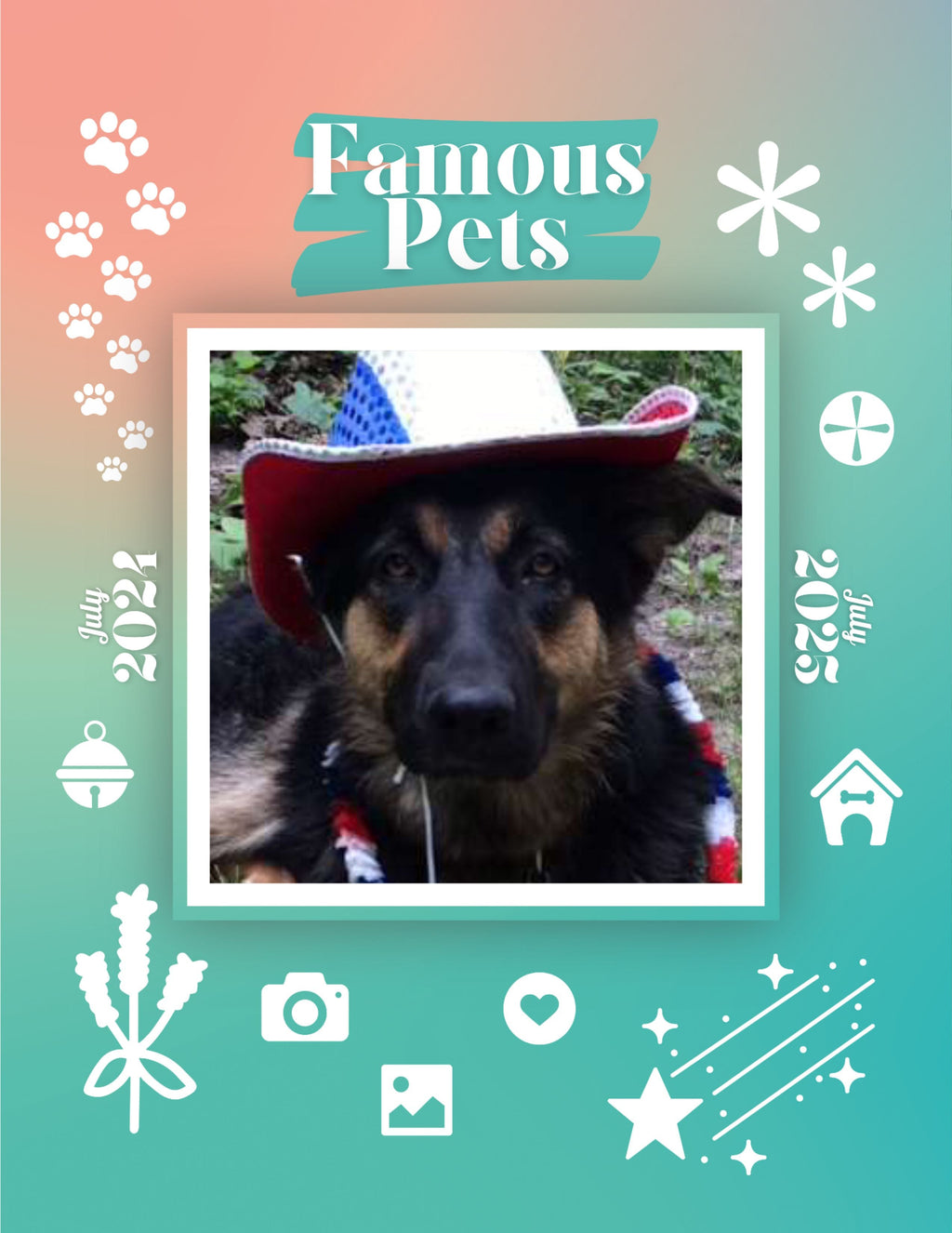Famous Pets: July 2024-July 2025 Wall Calendar (Pre-Order)