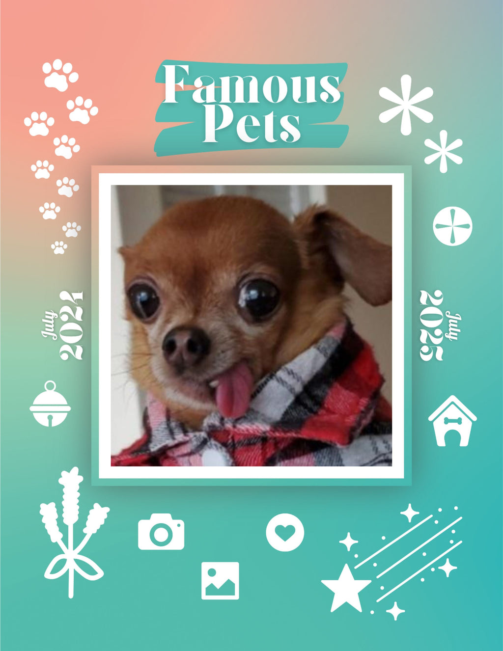 Famous Pets: July 2024-July 2025 Wall Calendar (Pre-Order)