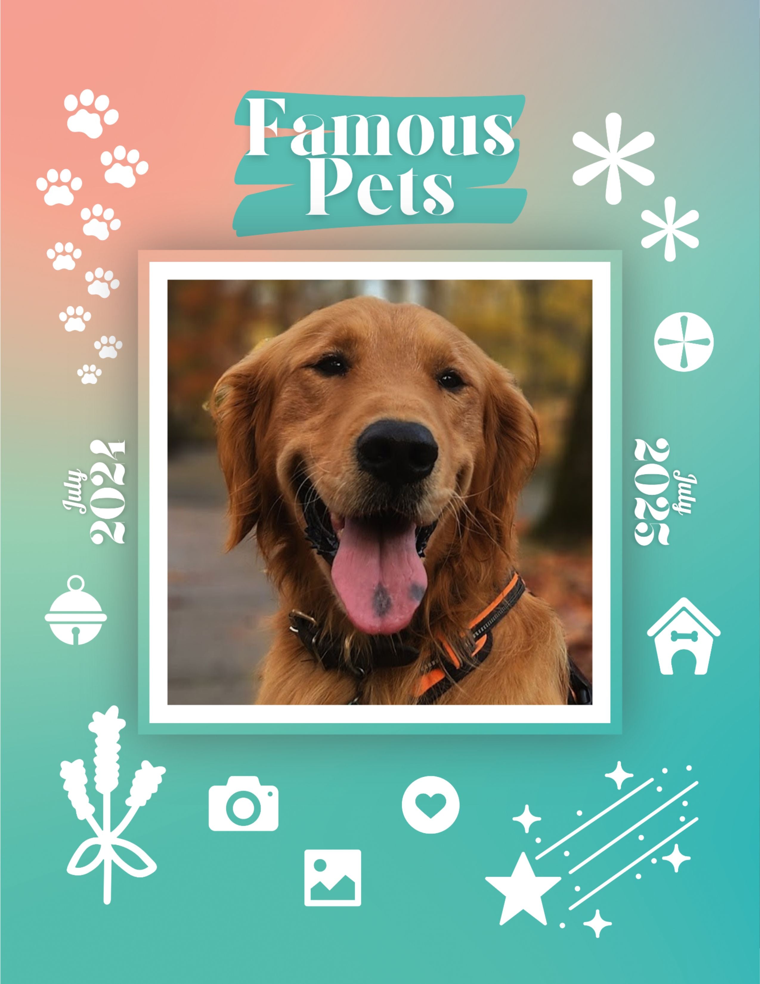 Famous Pets: July 2024-July 2025 Wall Calendar (Pre-Order)