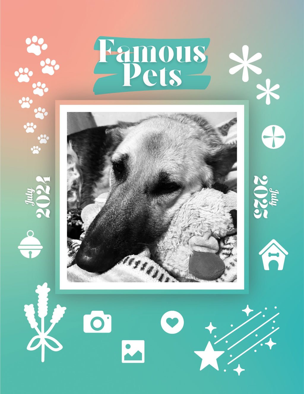 Famous Pets: July 2024-July 2025 Wall Calendar (Pre-Order)