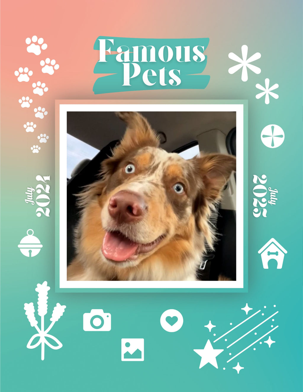 Famous Pets: July 2024-July 2025 Wall Calendar (Pre-Order)