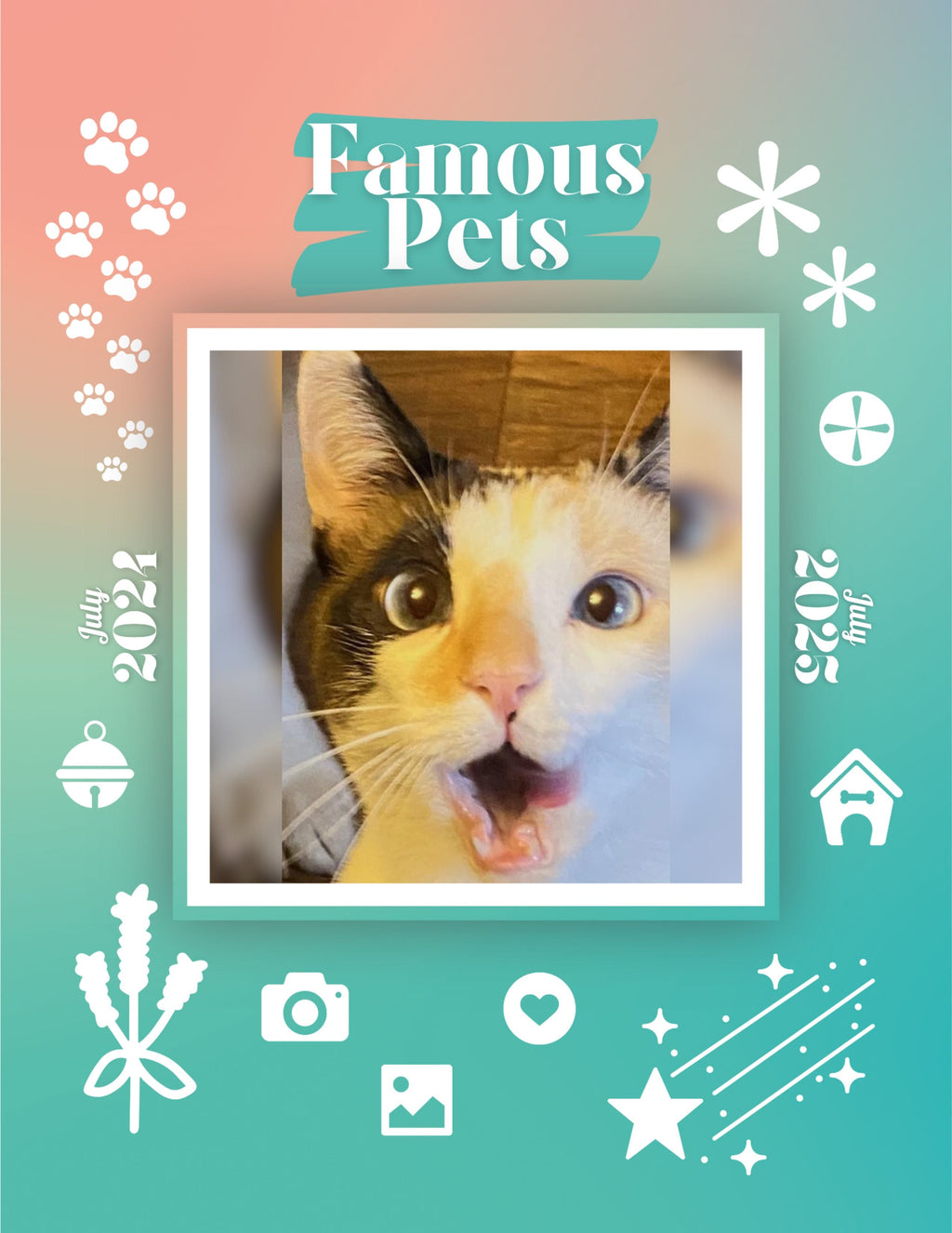 Famous Pets: July 2024-July 2025 Wall Calendar (Pre-Order)
