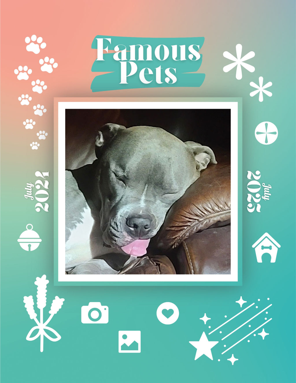 Famous Pets: July 2024-July 2025 Wall Calendar (Pre-Order)