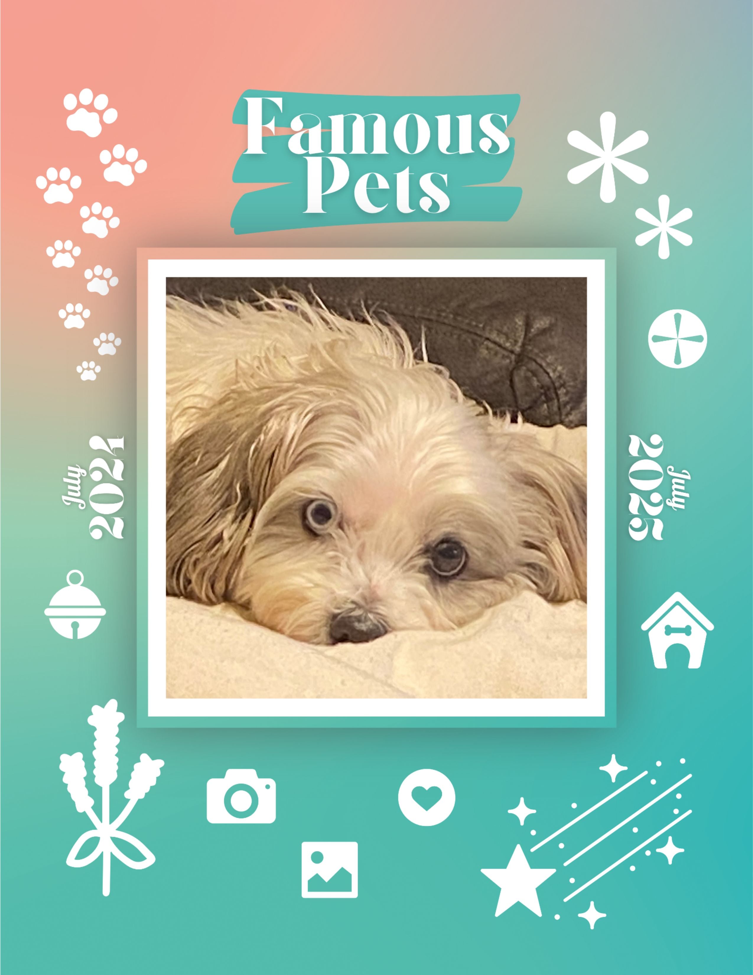 Famous Pets: July 2024-July 2025 Wall Calendar (Pre-Order)