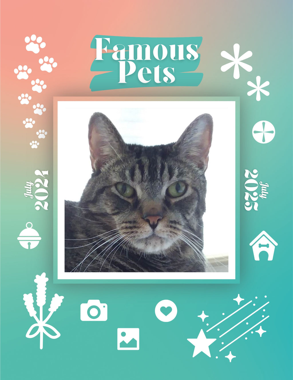 Famous Pets: July 2024-July 2025 Wall Calendar (Pre-Order)